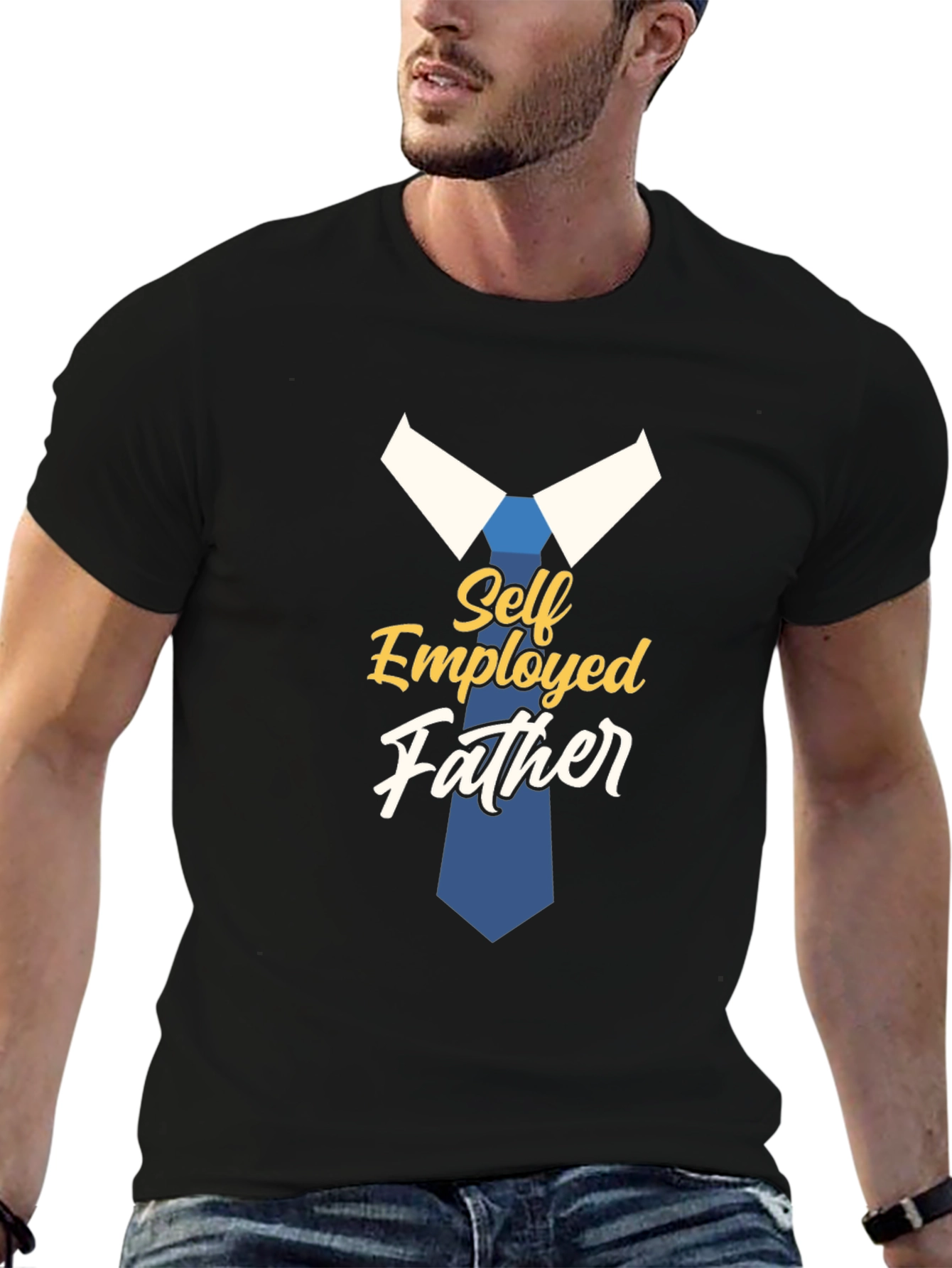 Self Employed Father Graphic Tee - Black