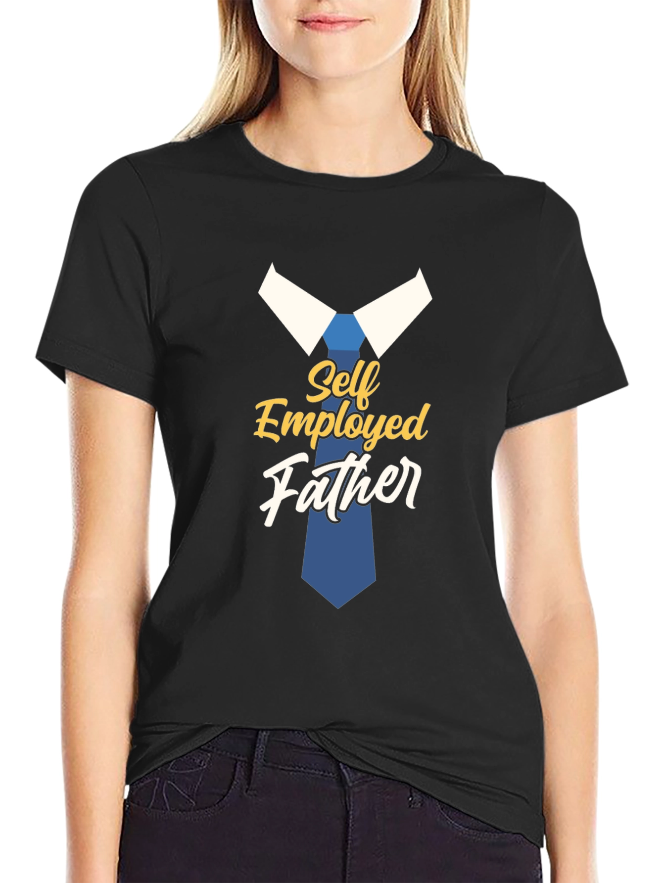 Self Employed Father Graphic Tee - Black