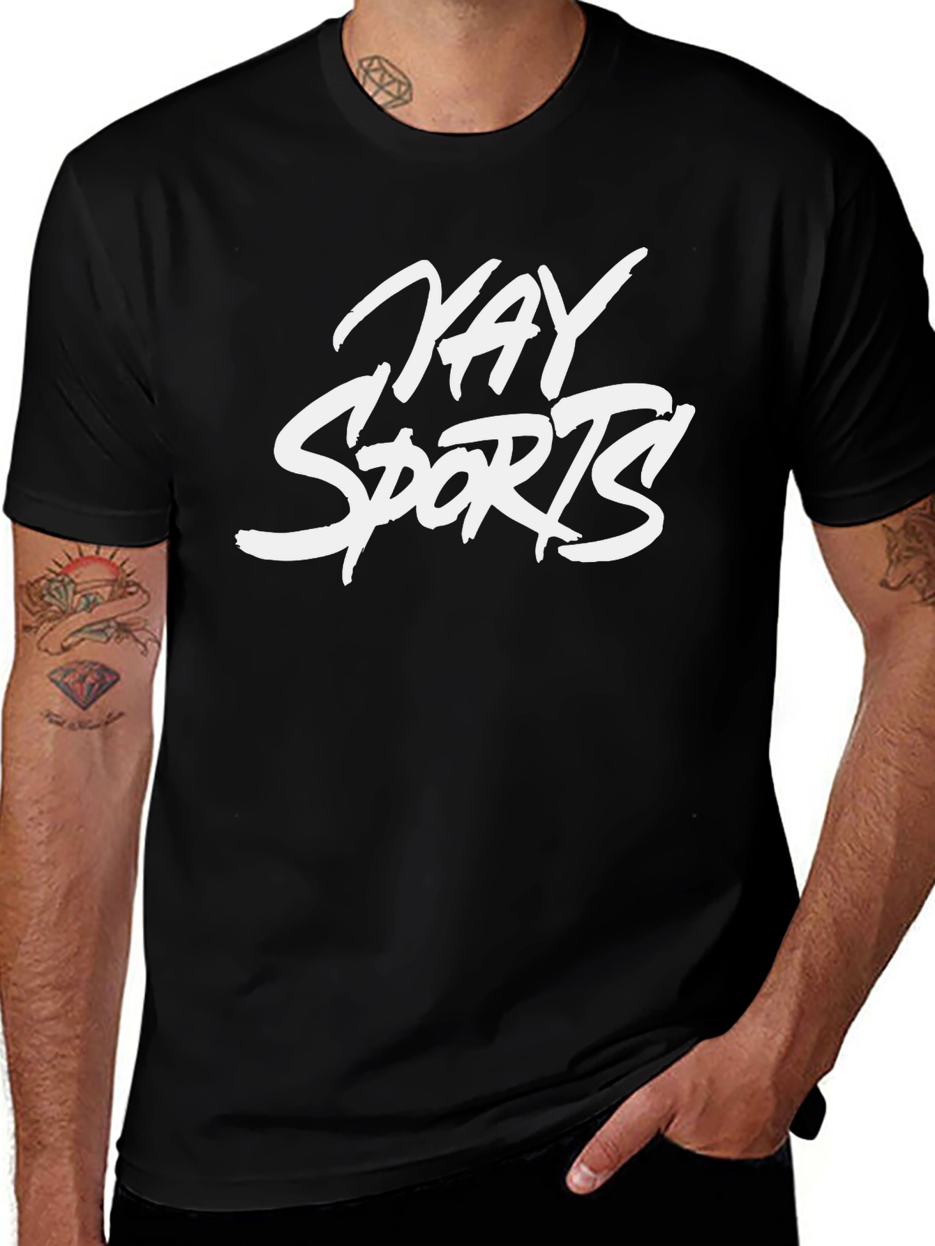 Kay Sports Black Graphic T-Shirt