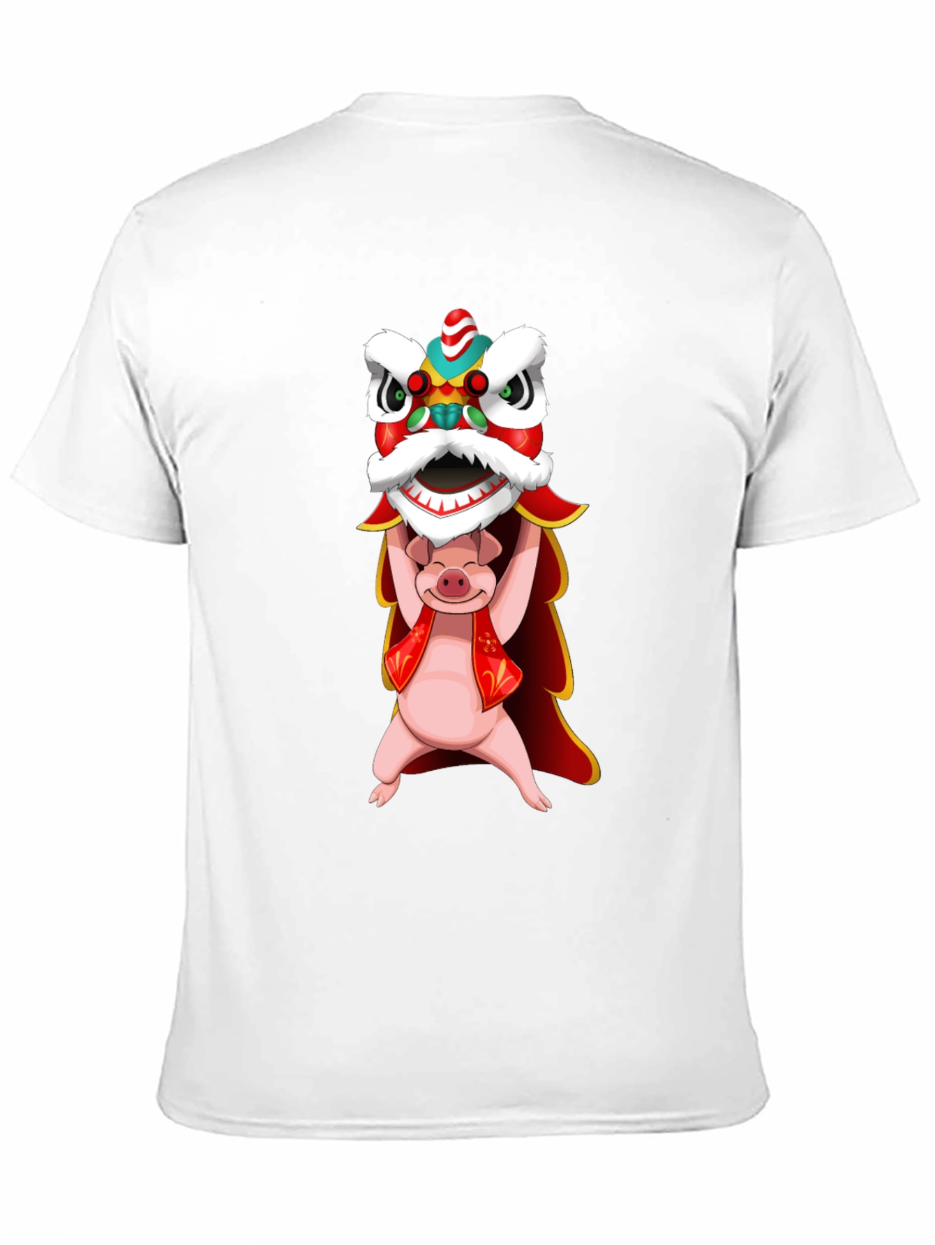 Pig Holding Lion Dance T-Shirt - Chinese New Year