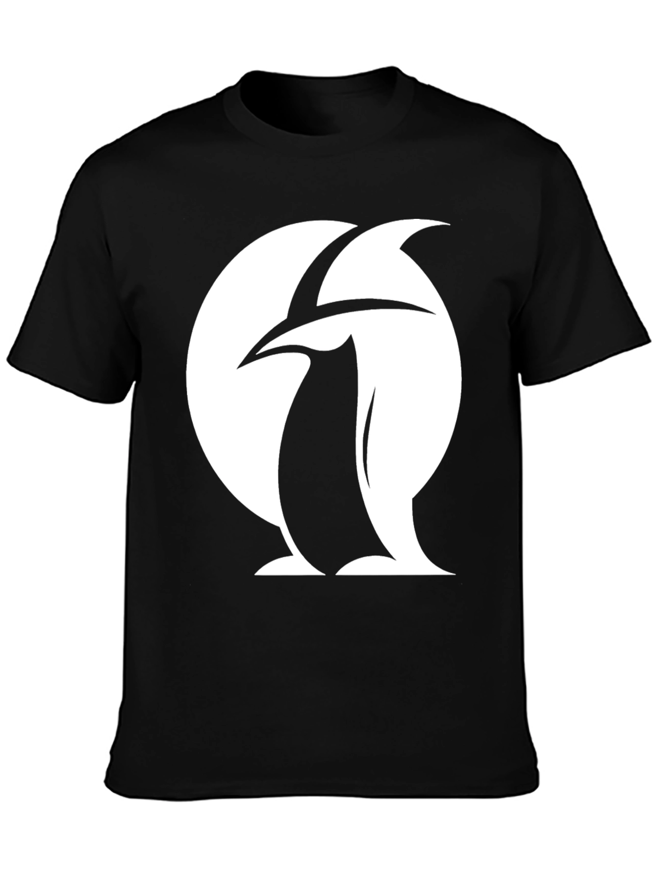 Penguin Logo Black T-Shirt Unique Design