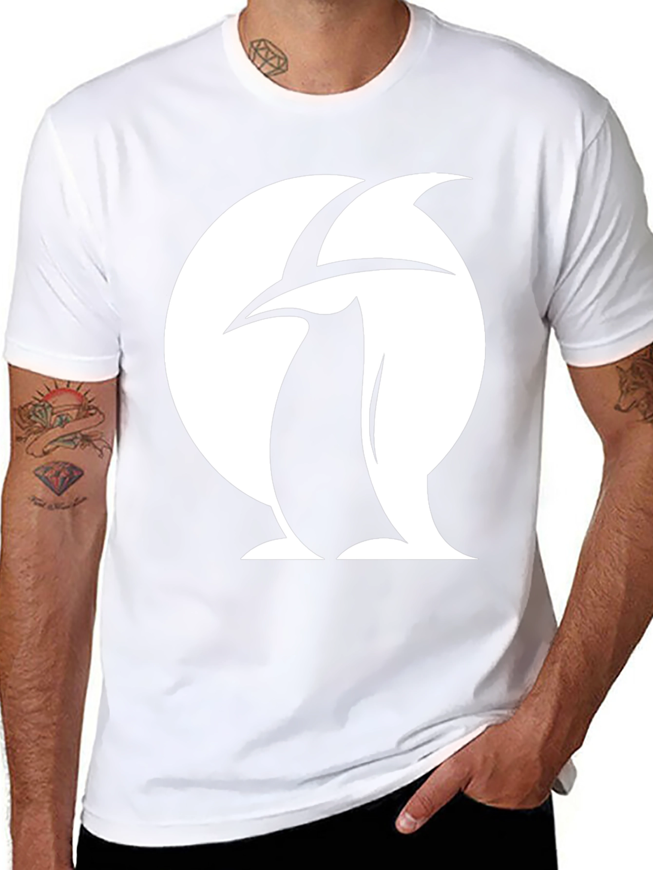 Penguin Logo Black T-Shirt Unique Design