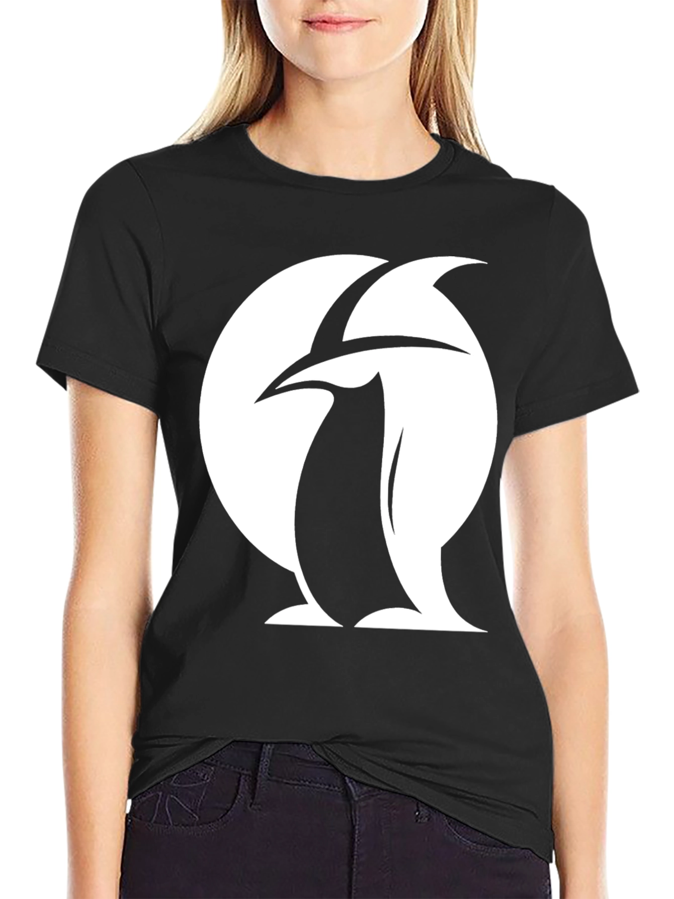 Penguin Logo Black T-Shirt Unique Design