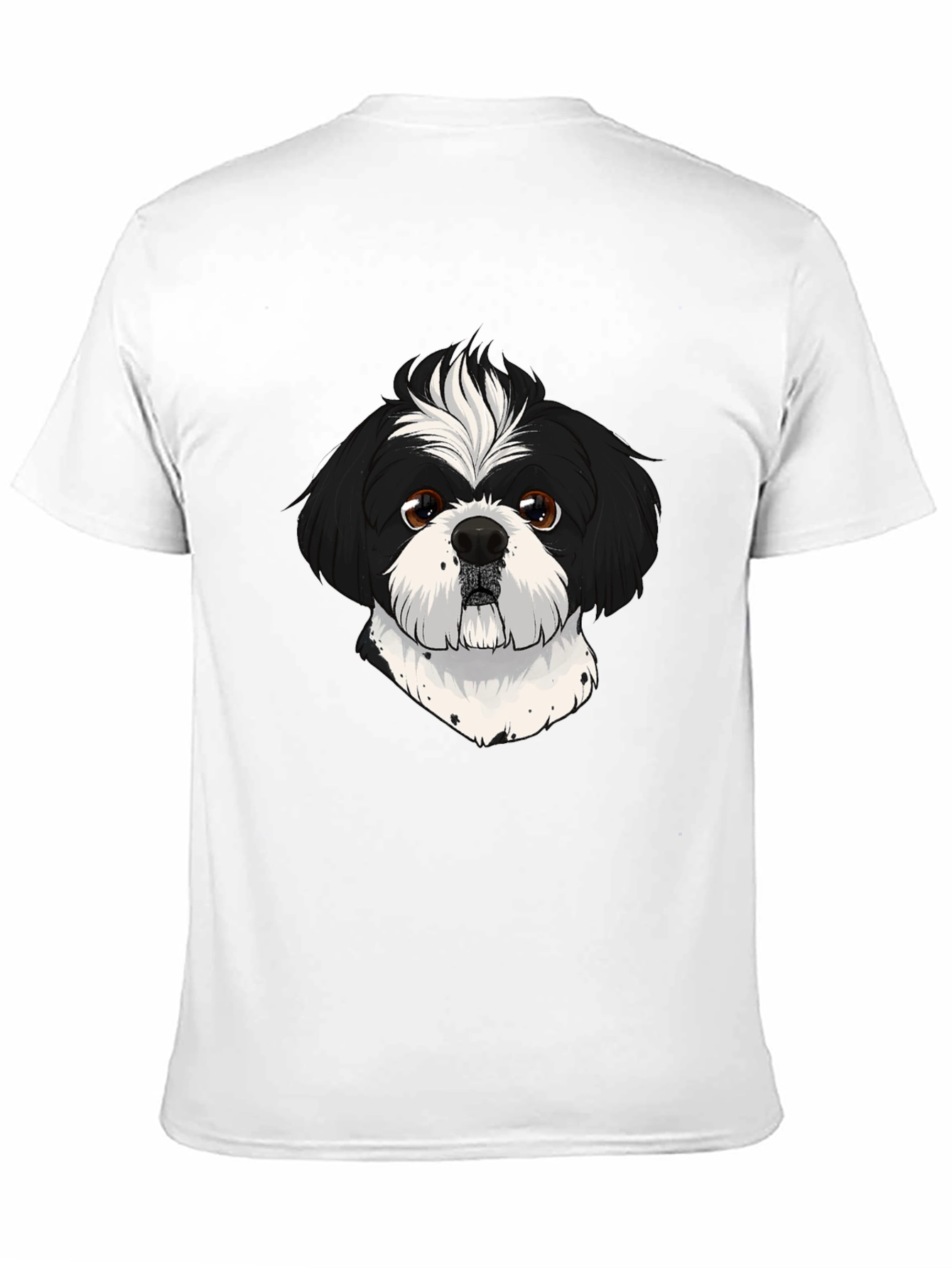Shih Tzu Dog Graphic Print Black T-Shirt