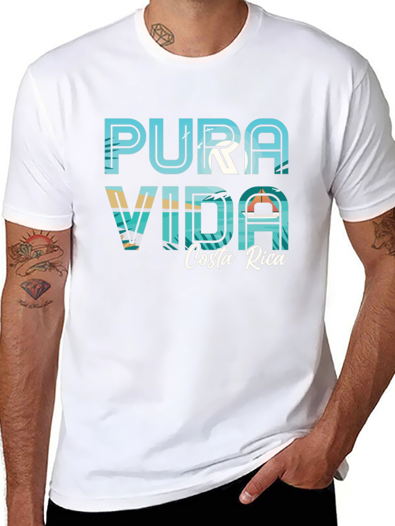 Pura Vida Costa Rica Graphic Tee - Black
