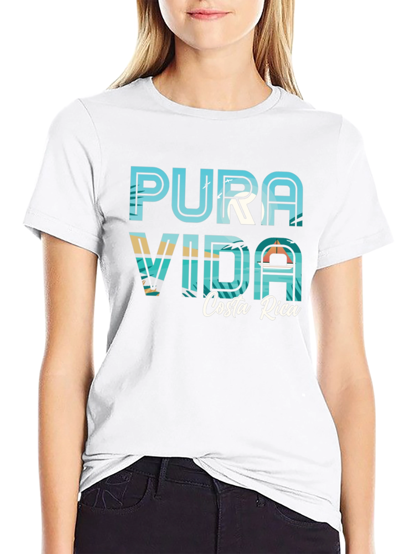 Pura Vida Costa Rica Graphic Tee - Black