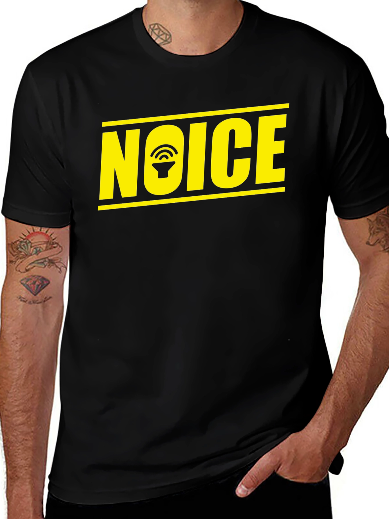 NOICE T-Shirt - Speaker Graphic Tee - Black Cotton