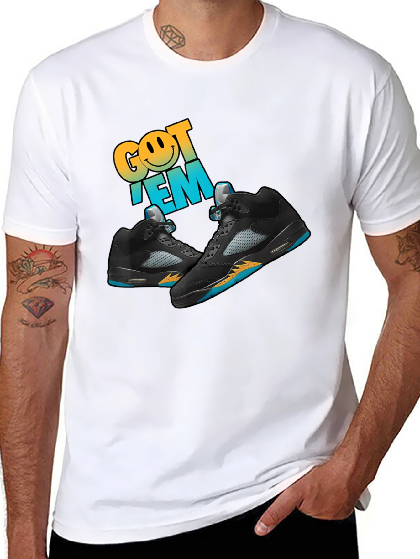 Got Em Sneaker Graphic Black T-Shirt