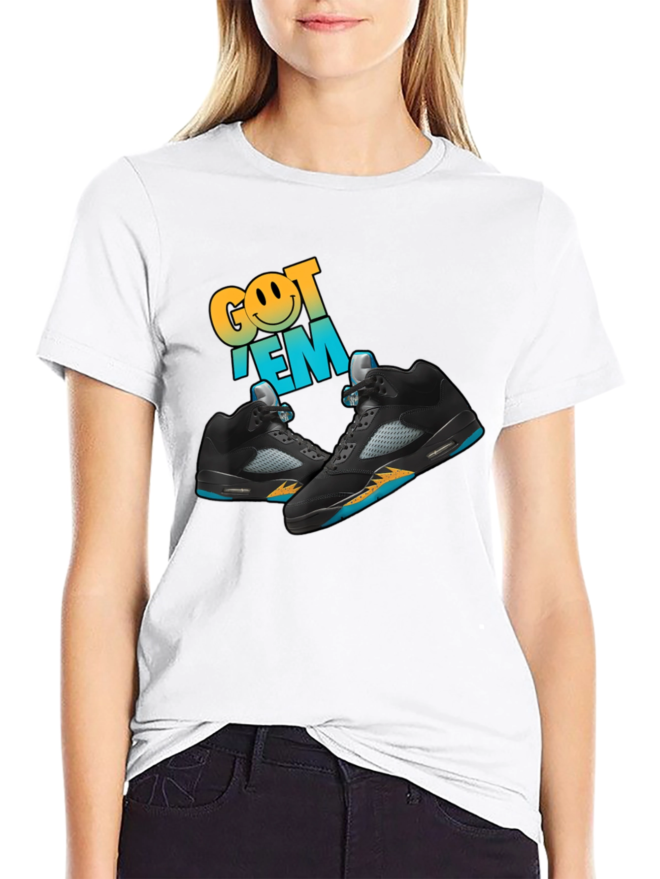 Got Em Sneaker Graphic Black T-Shirt