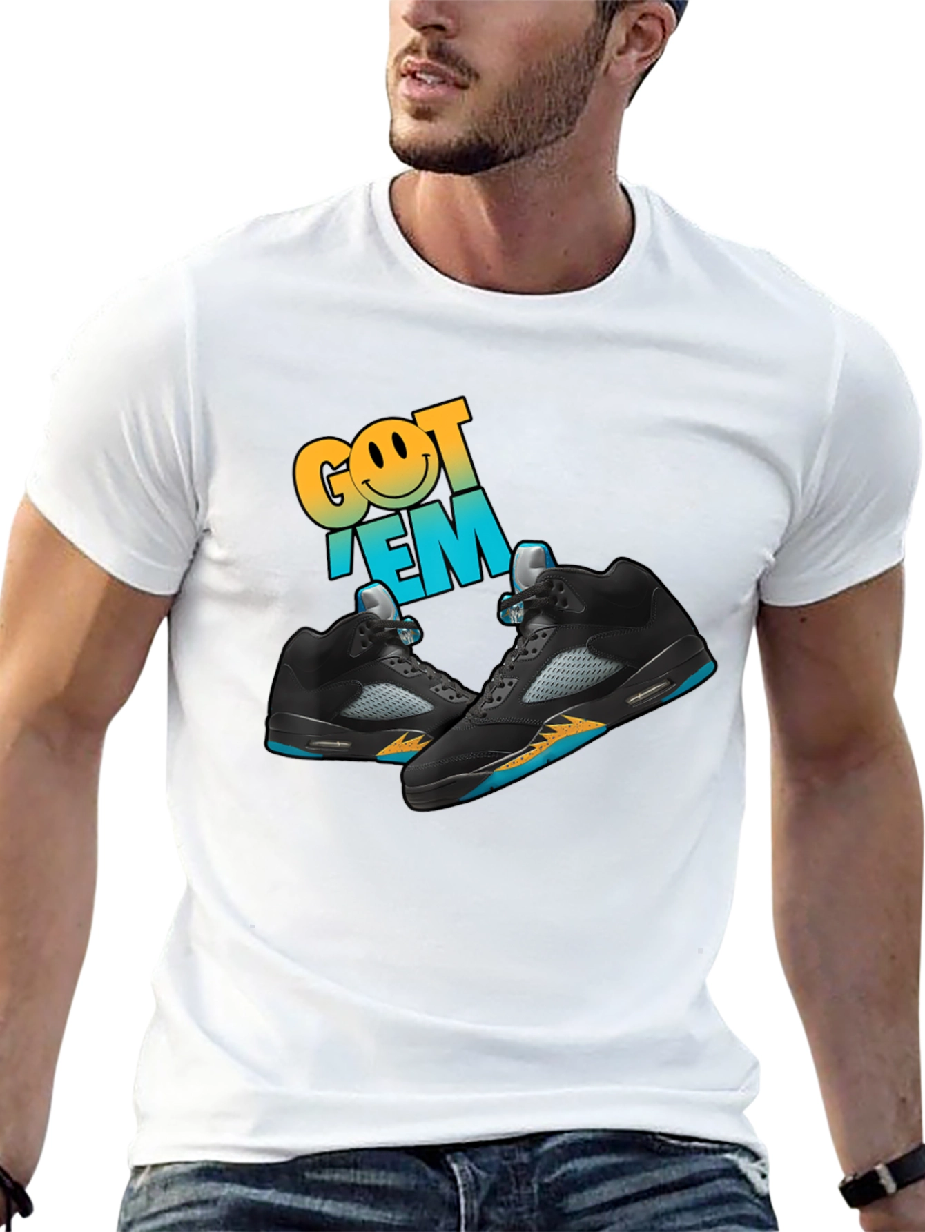 Got Em Sneaker Graphic Black T-Shirt