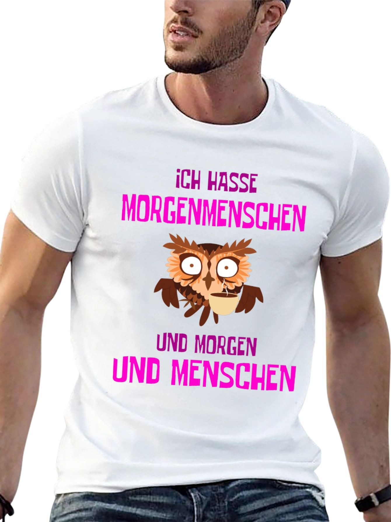 Ich Hasse Morgenmenschen Owl T-Shirt