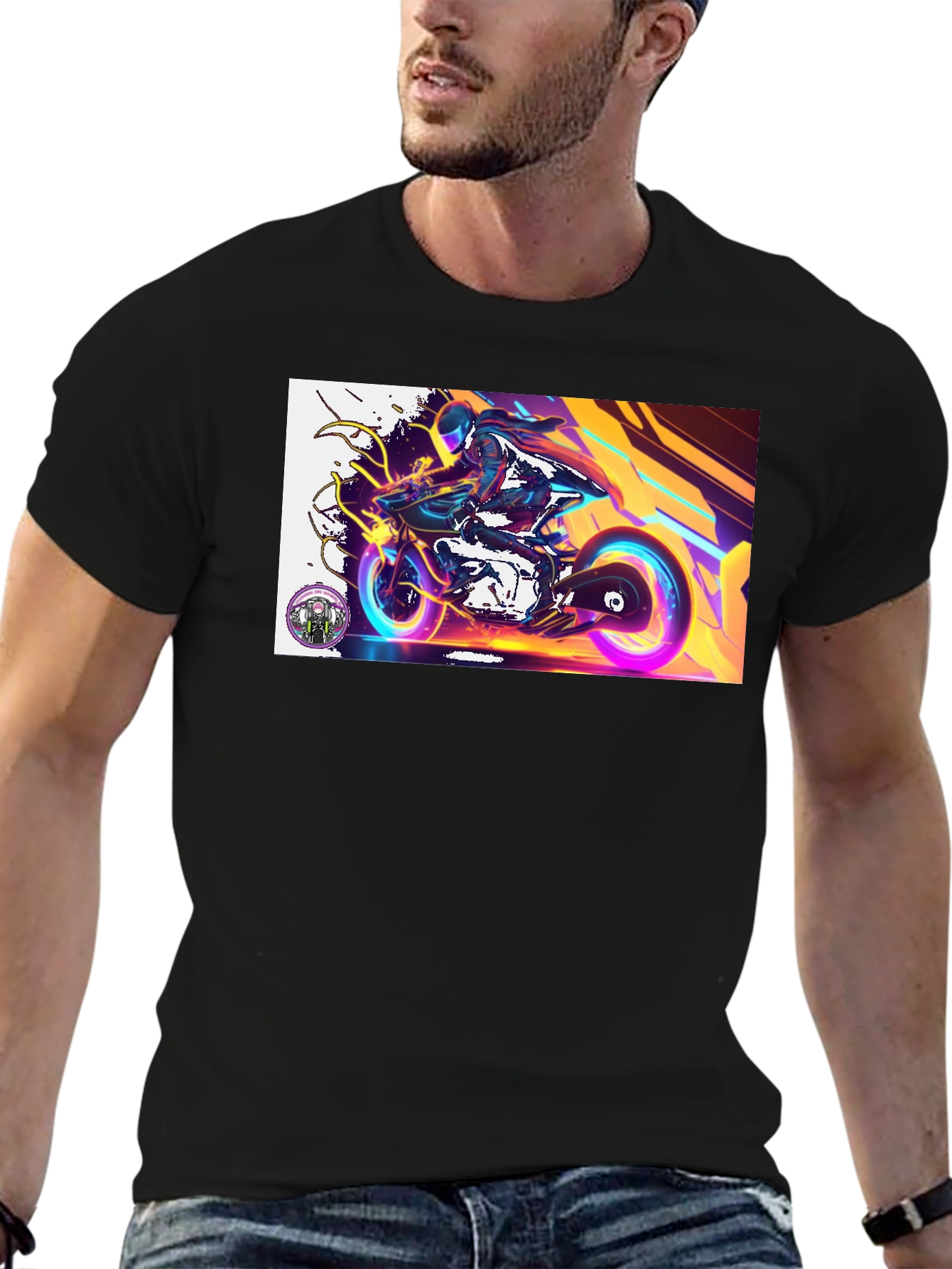 Neon Rider T-Shirt - Bold Graphic Tee
