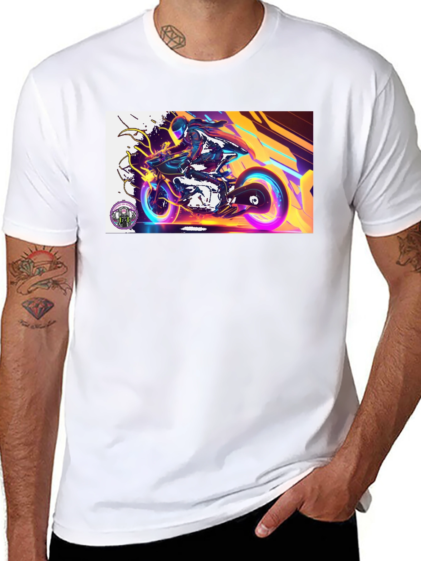 Neon Rider T-Shirt - Bold Graphic Tee