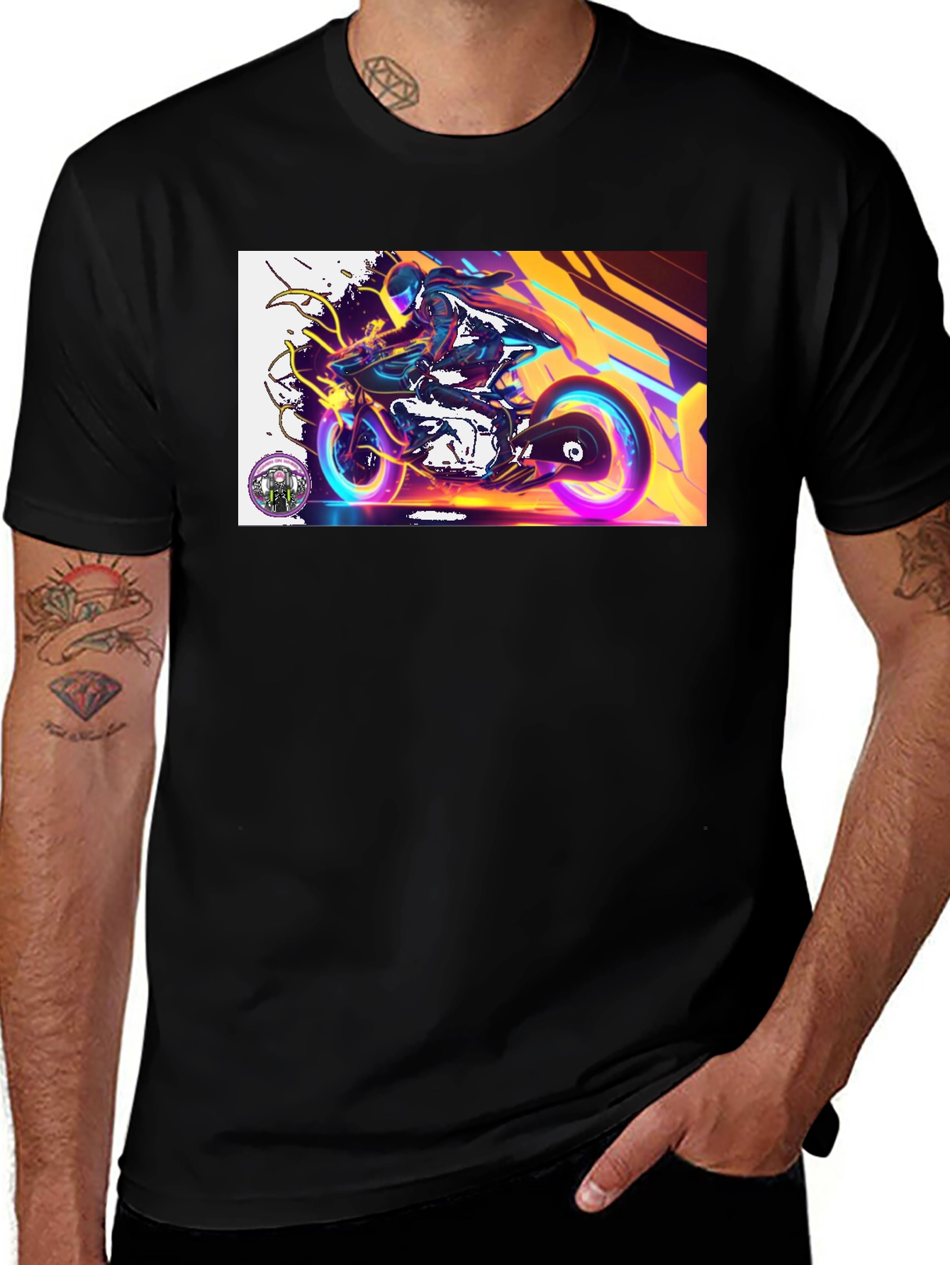 Neon Rider T-Shirt - Bold Graphic Tee