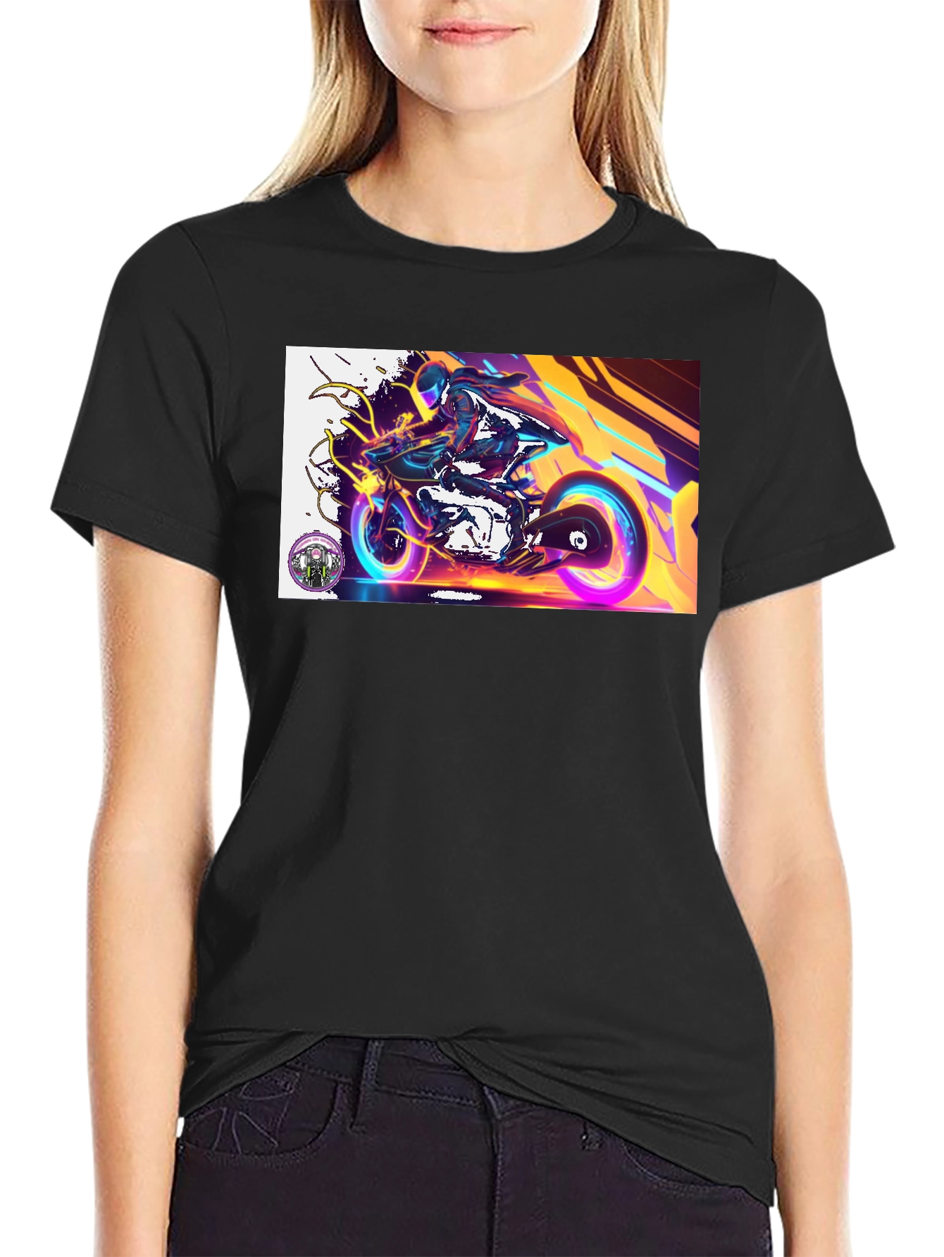 Neon Rider T-Shirt - Bold Graphic Tee