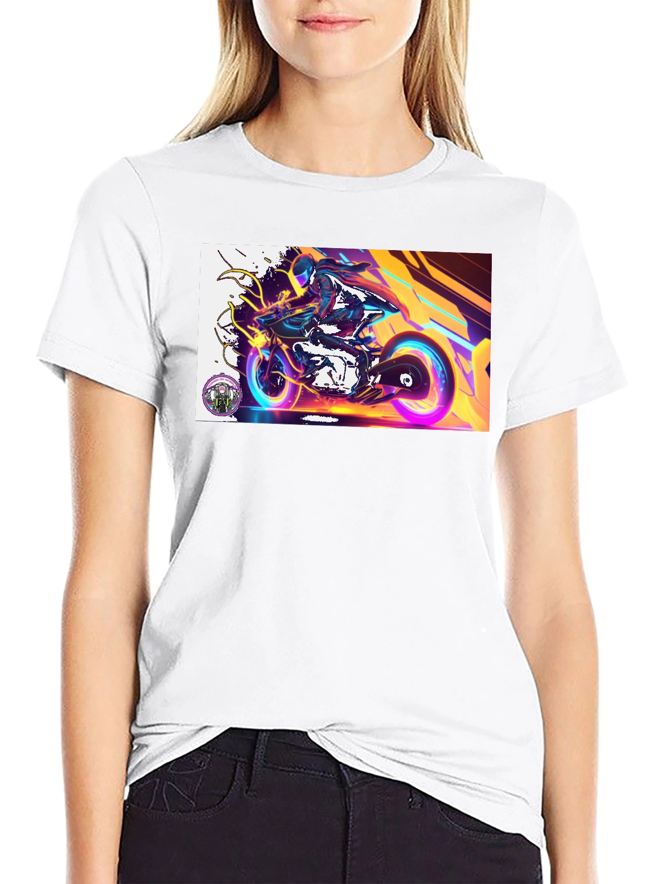Neon Rider T-Shirt - Bold Graphic Tee