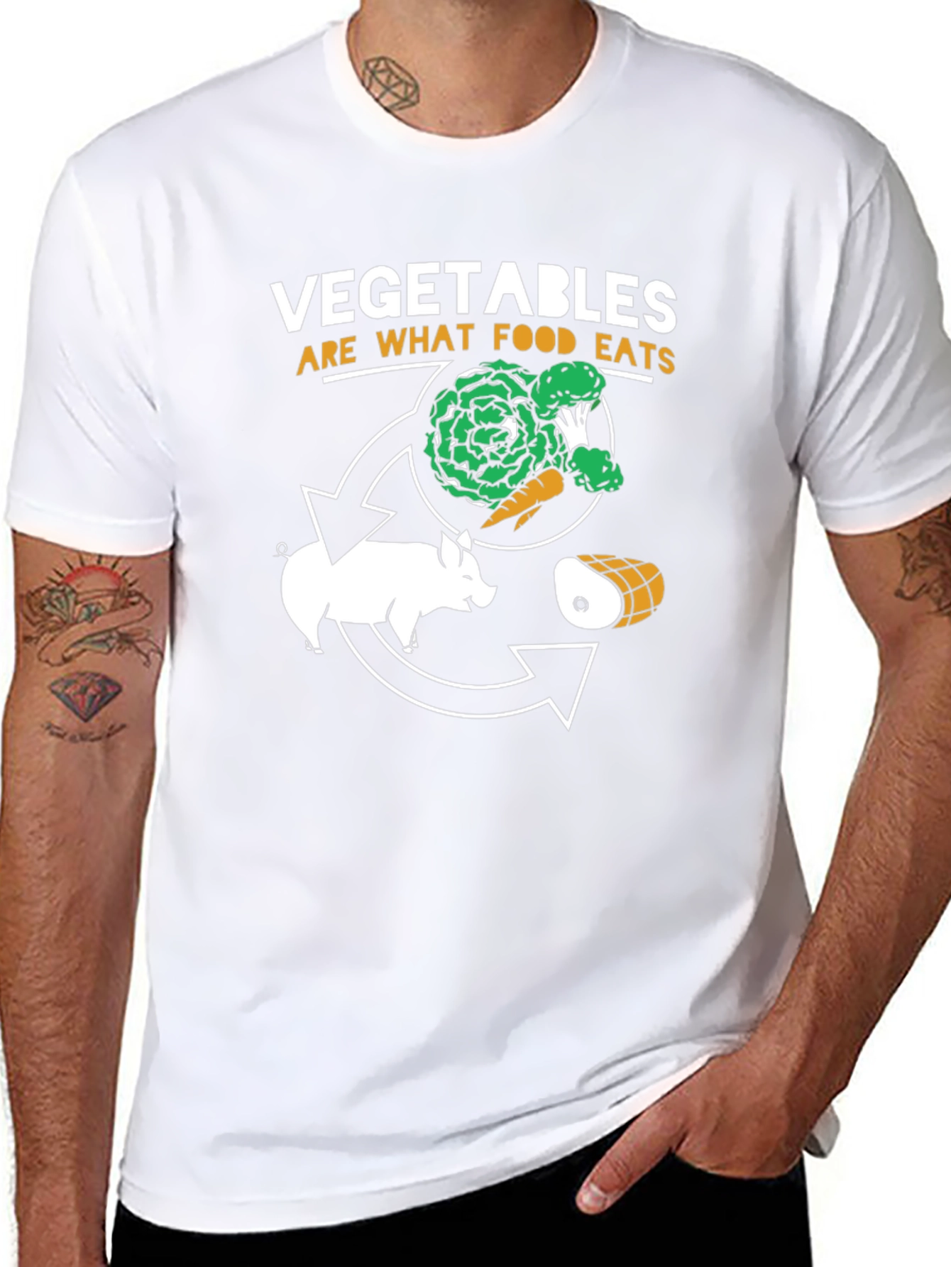 Vegetable Cycle T-Shirt - Food Chain Humor