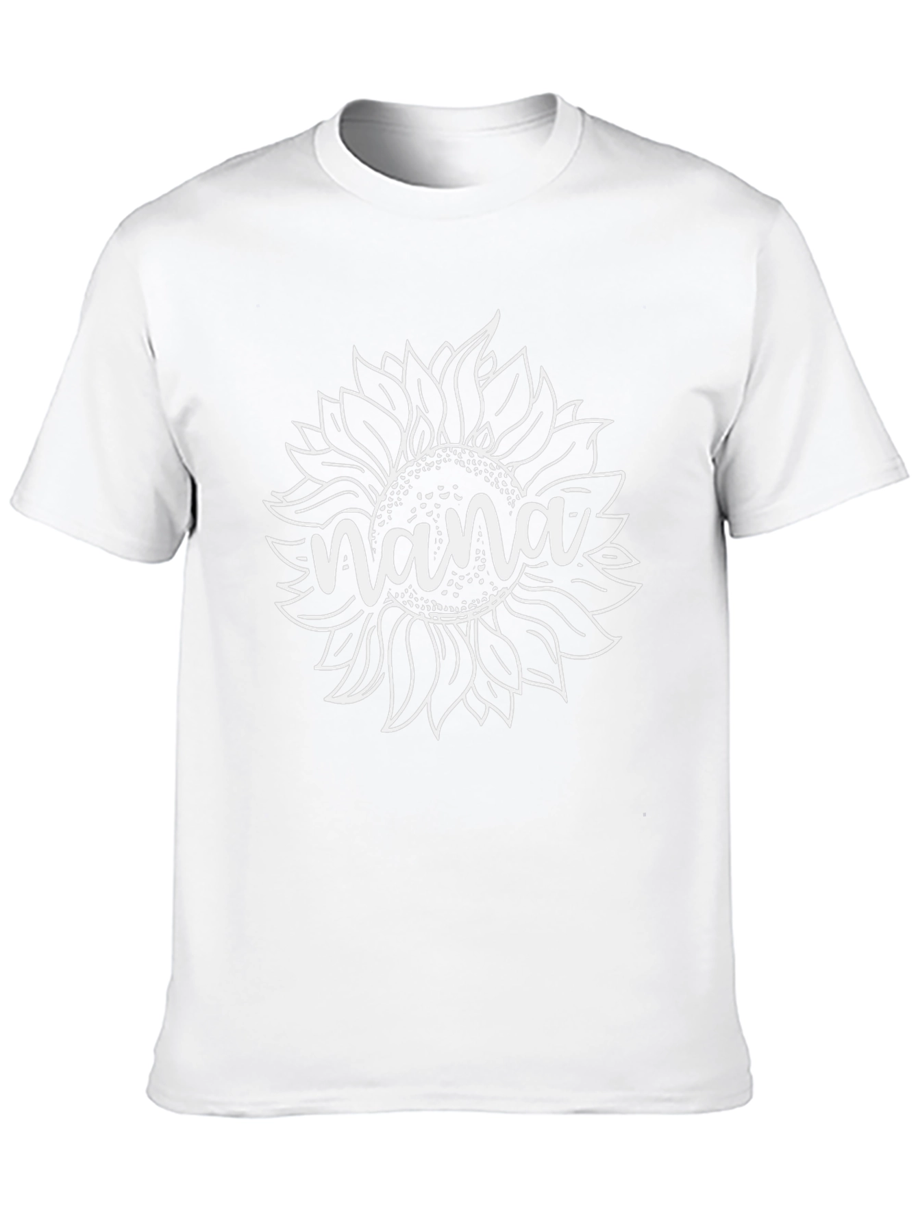 Nana Sunflower Graphic Tee - Black Cotton Blend