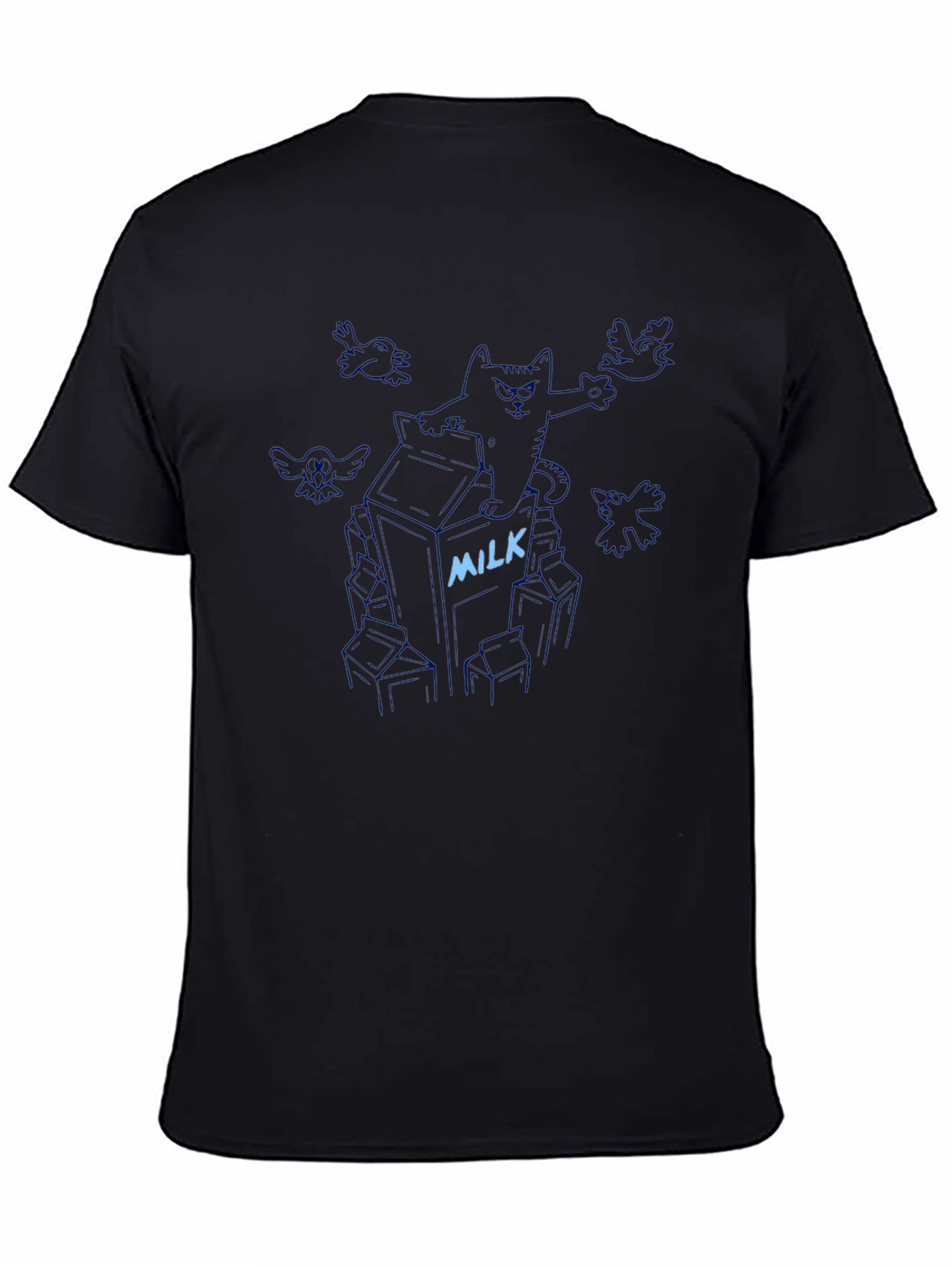 Milk Carton Cat T-Shirt - Funny Graphic Tee