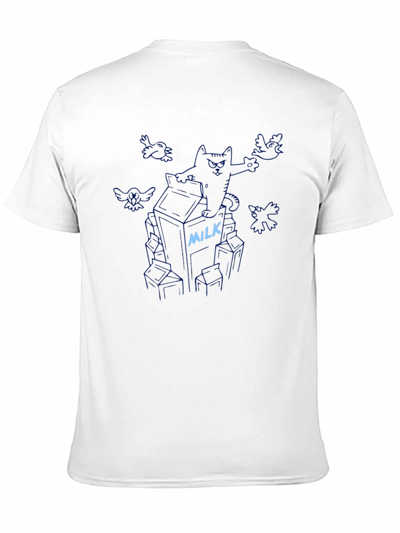 Milk Carton Cat T-Shirt - Funny Graphic Tee