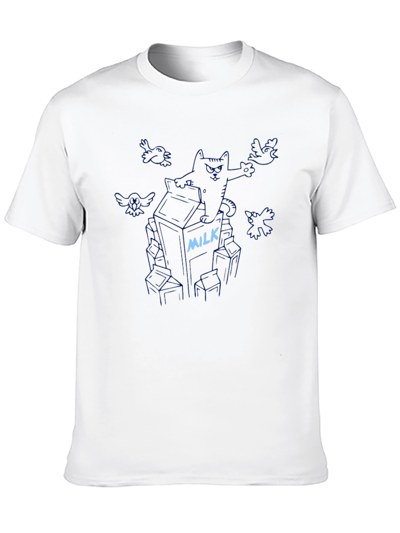 Milk Carton Cat T-Shirt - Funny Graphic Tee