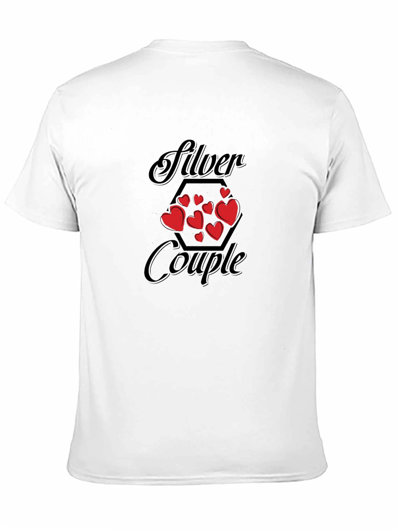 Silver Couple Heart T-Shirt