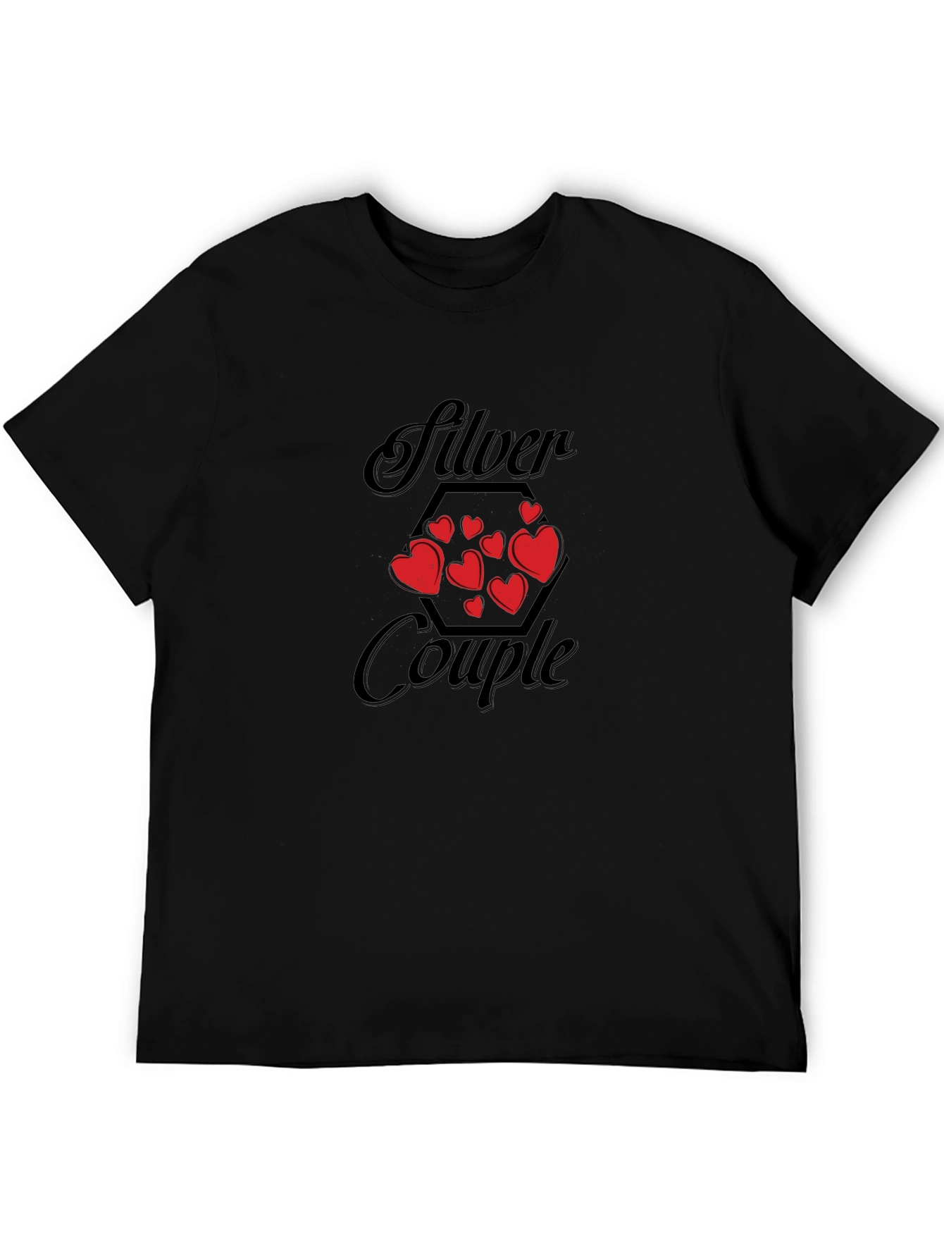 Silver Couple Heart T-Shirt