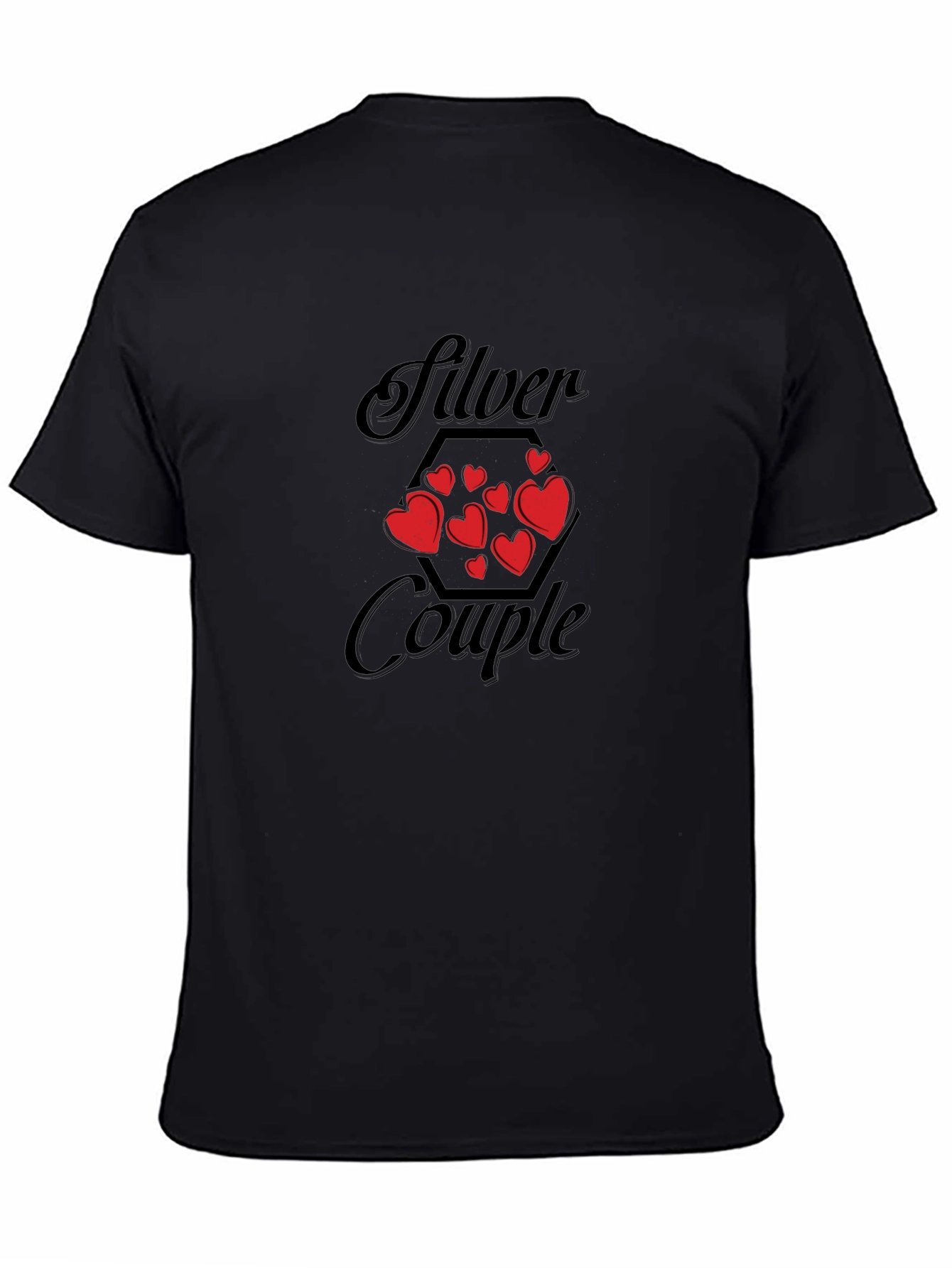 Silver Couple Heart T-Shirt