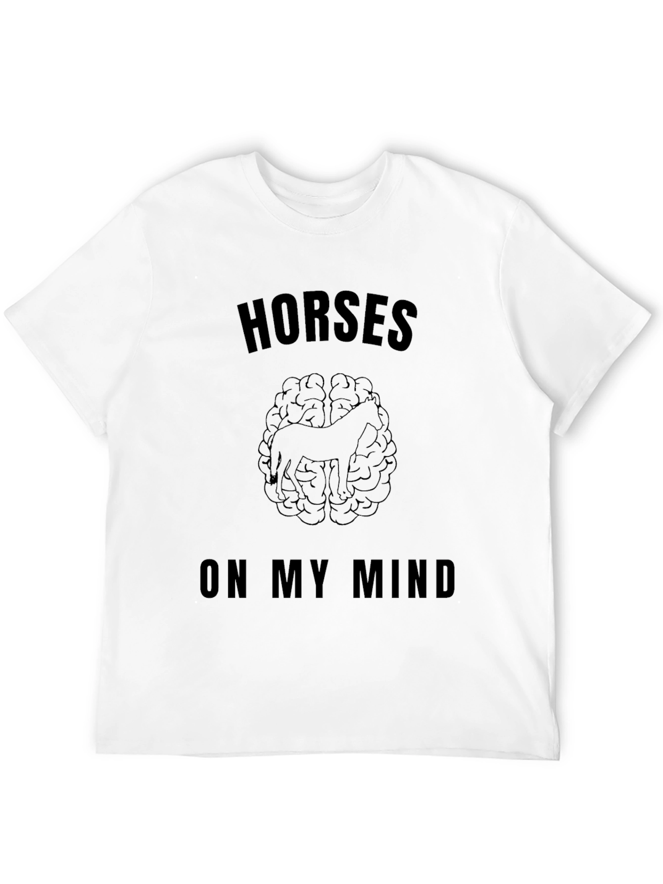 Horses On My Mind Graphic Tee - Black