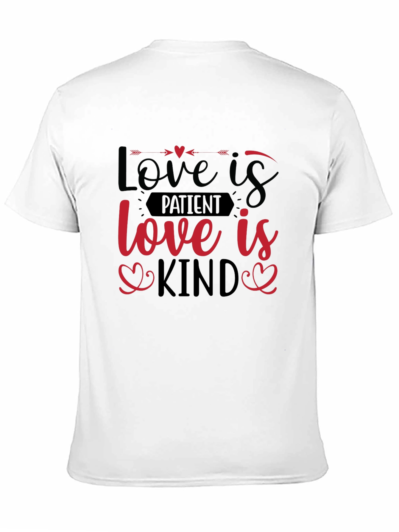 Love Is Patient Love Is Kind Black Graphic Tee