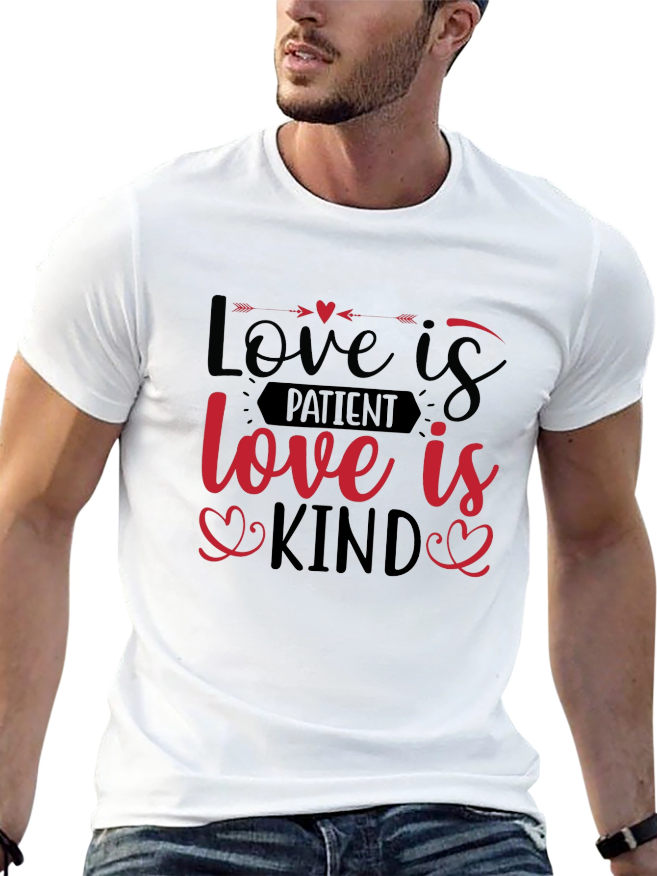 Love Is Patient Love Is Kind Black Graphic Tee