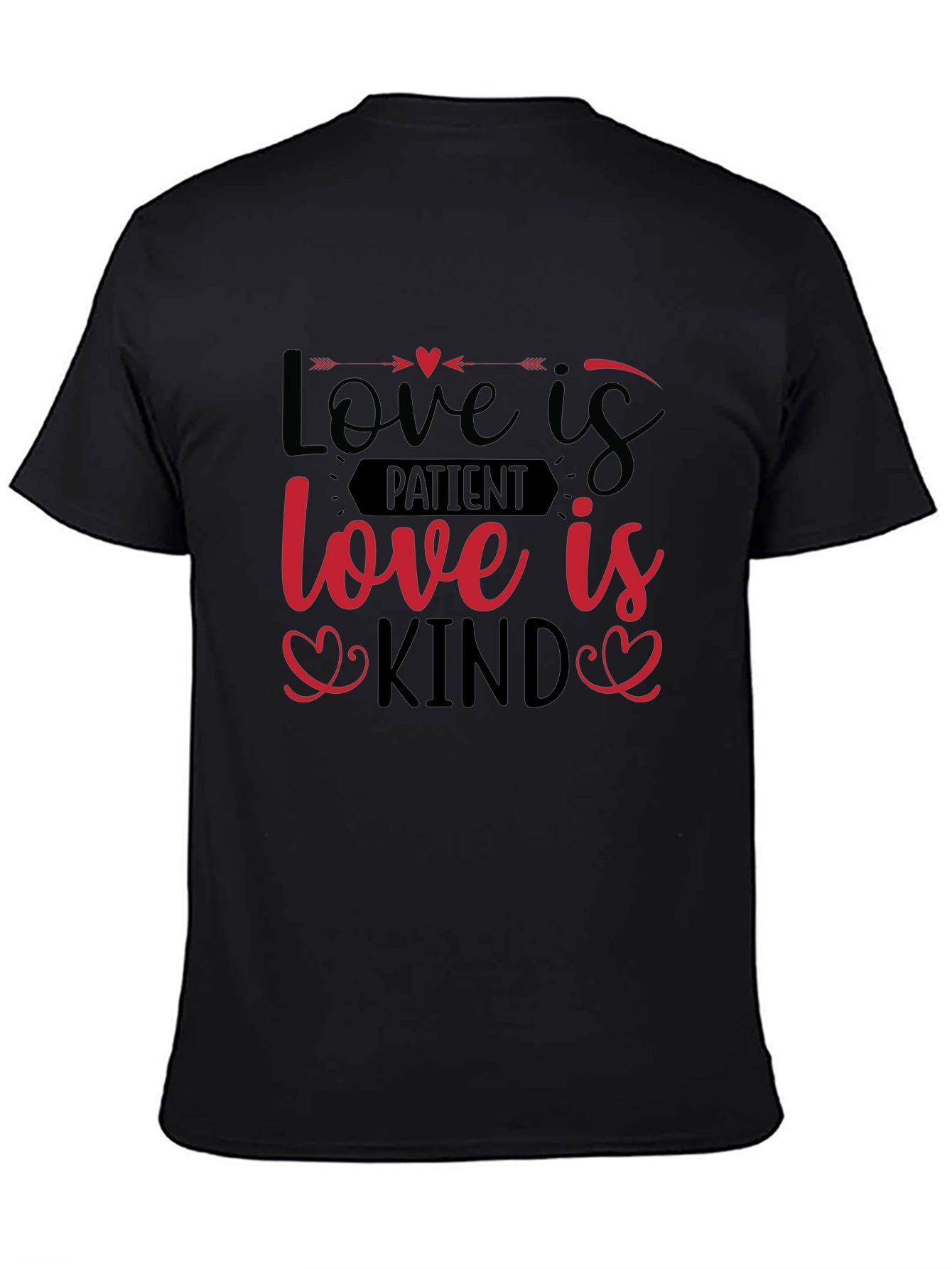 Love Is Patient Love Is Kind Black Graphic Tee