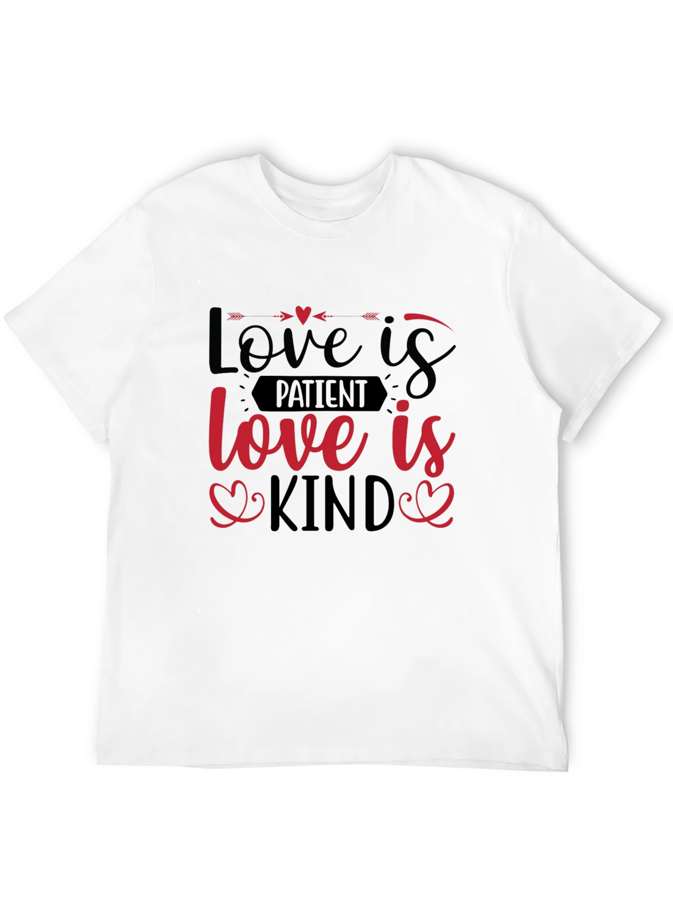 Love Is Patient Love Is Kind Black Graphic Tee