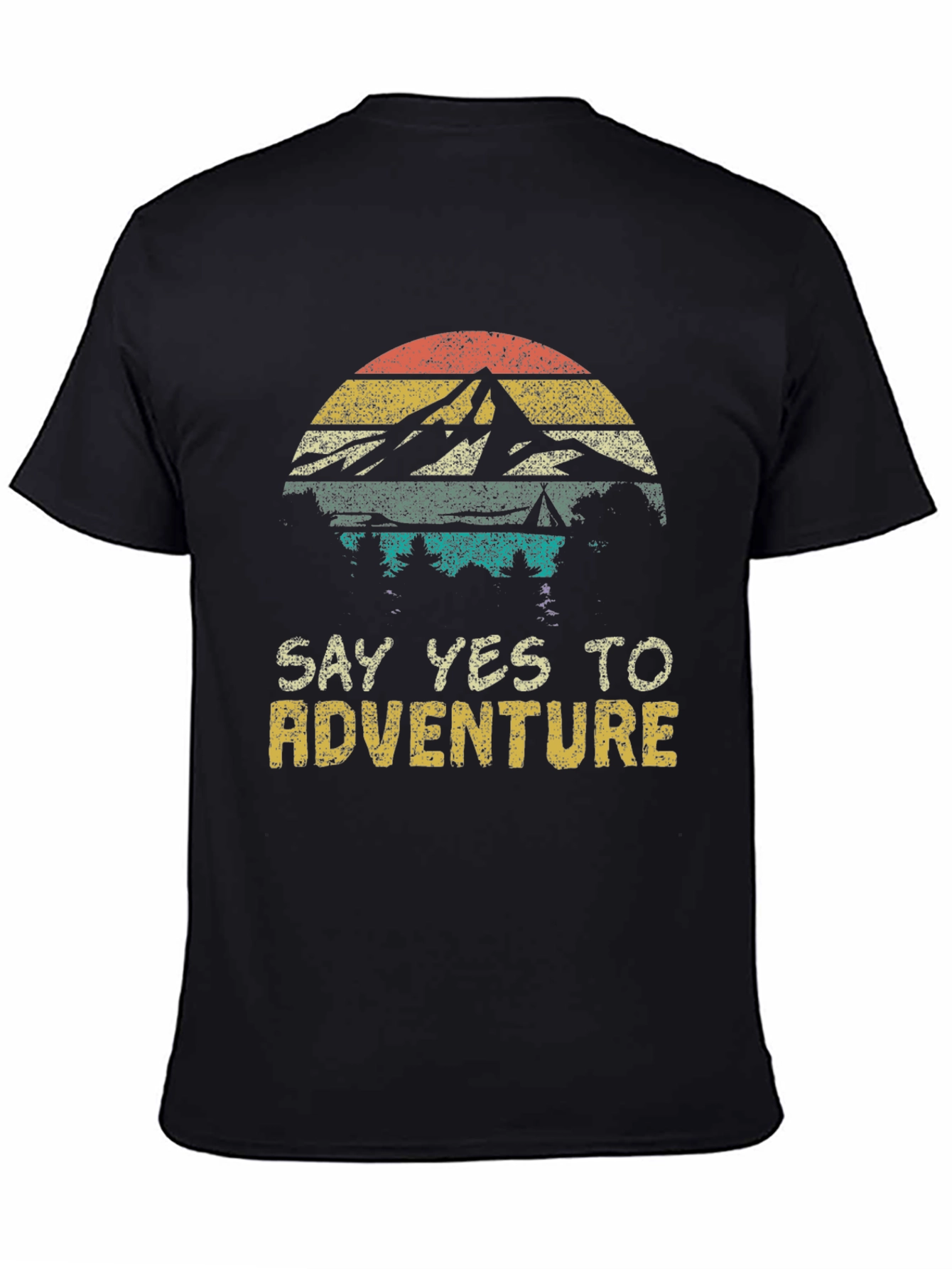 Adventure Awaits Tee - Mountain Sunset Graphic