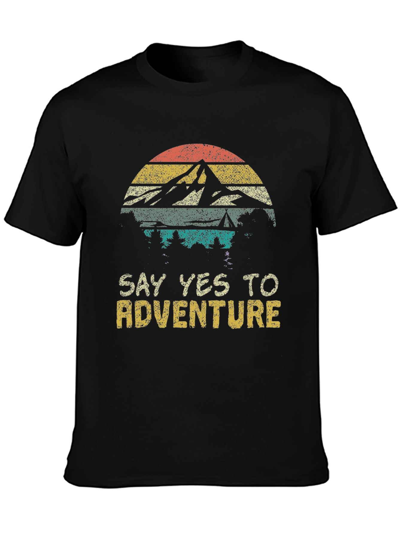 Adventure Awaits Tee - Mountain Sunset Graphic