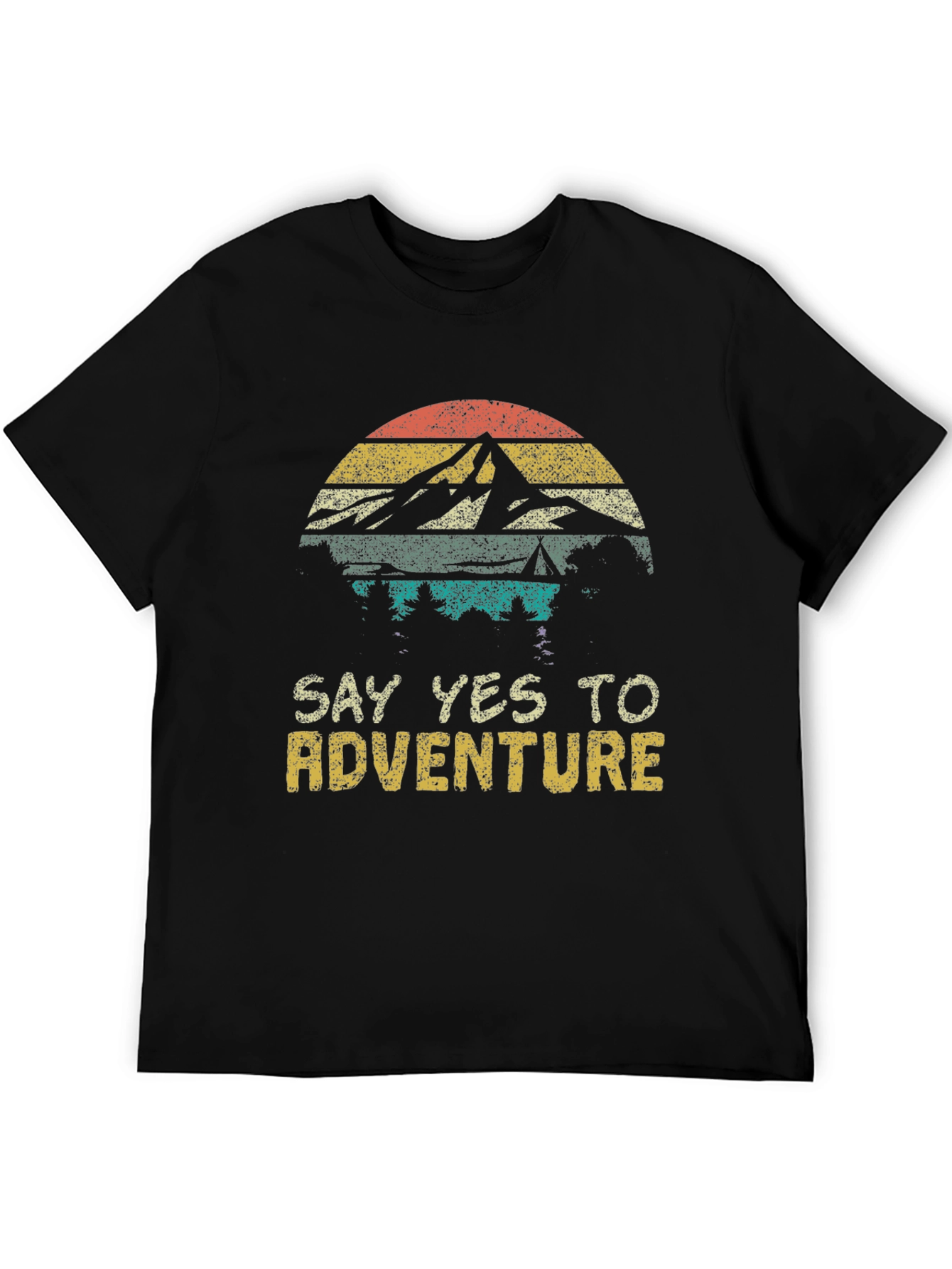 Adventure Awaits Tee - Mountain Sunset Graphic