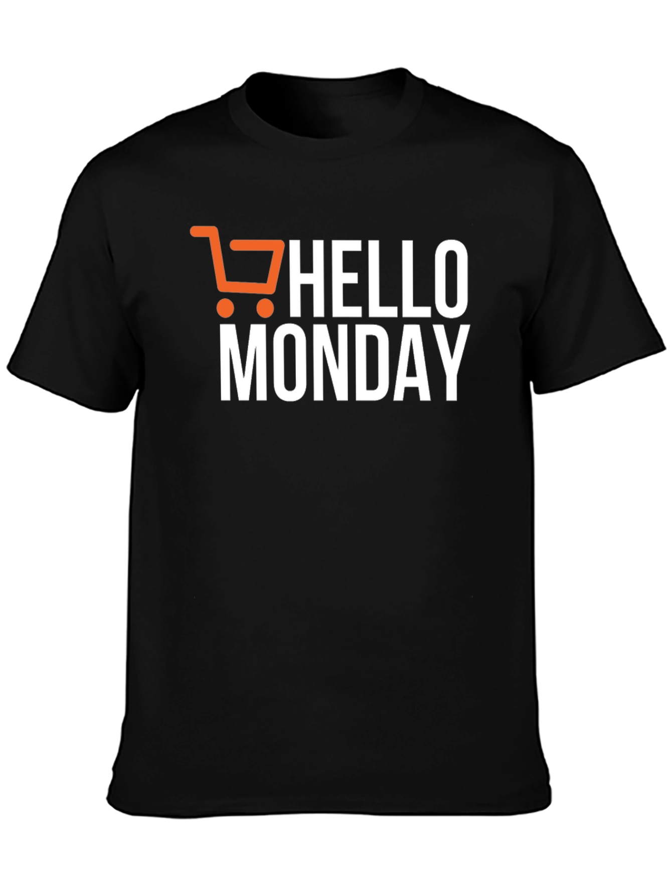 Hello Monday Black Graphic Tee Shirt