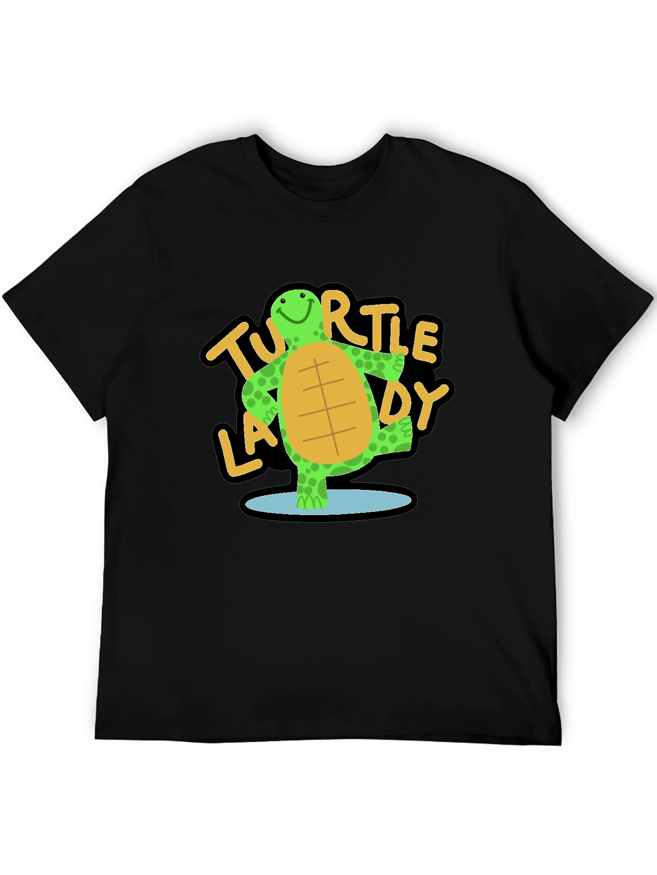 Turtle Lady T-Shirt - Cute Cartoon Graphic Tee