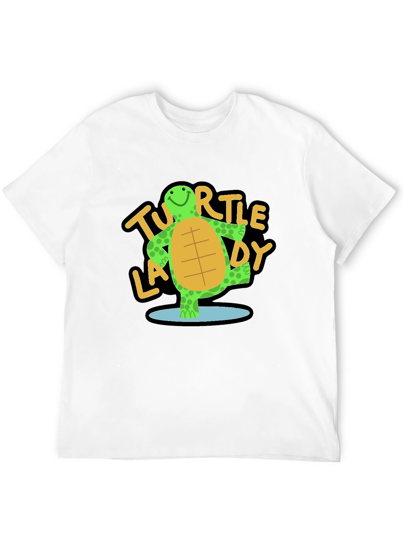 Turtle Lady T-Shirt - Cute Cartoon Graphic Tee