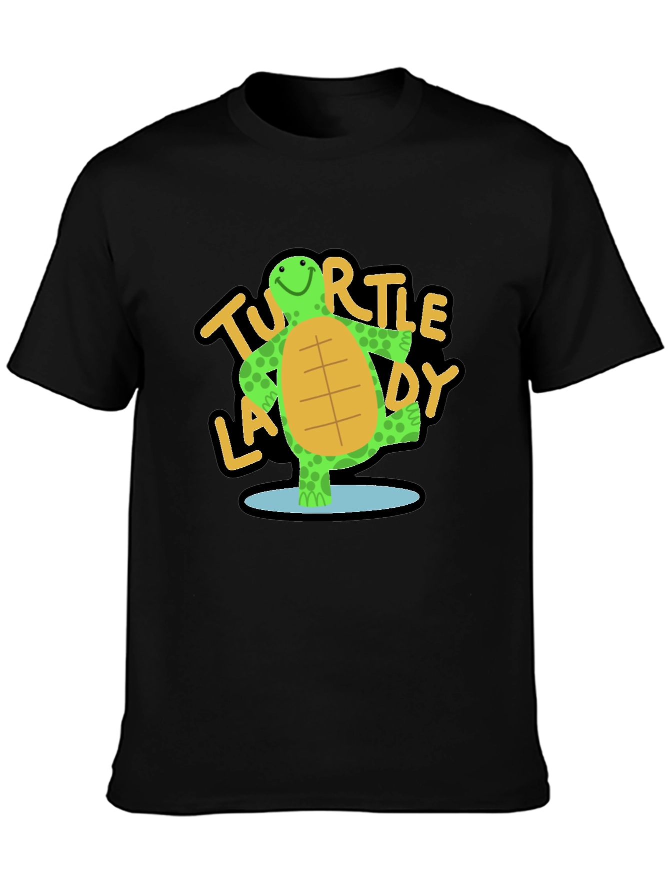 Turtle Lady T-Shirt - Cute Cartoon Graphic Tee