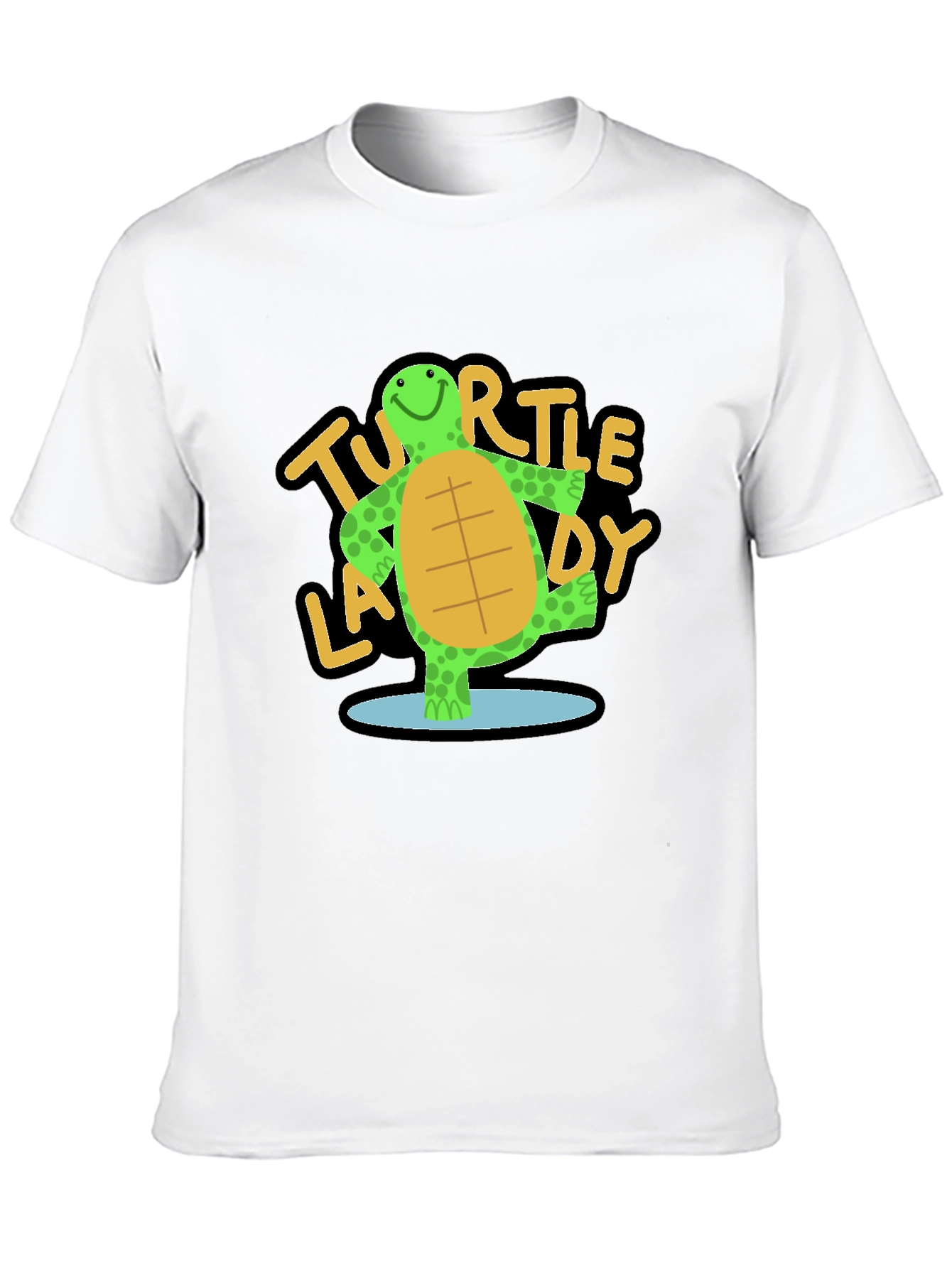 Turtle Lady T-Shirt - Cute Cartoon Graphic Tee