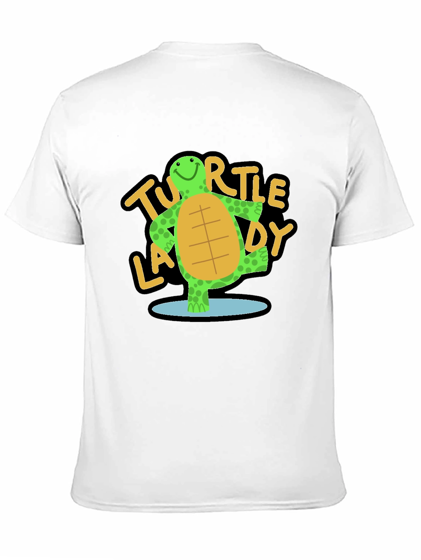 Turtle Lady T-Shirt - Cute Cartoon Graphic Tee