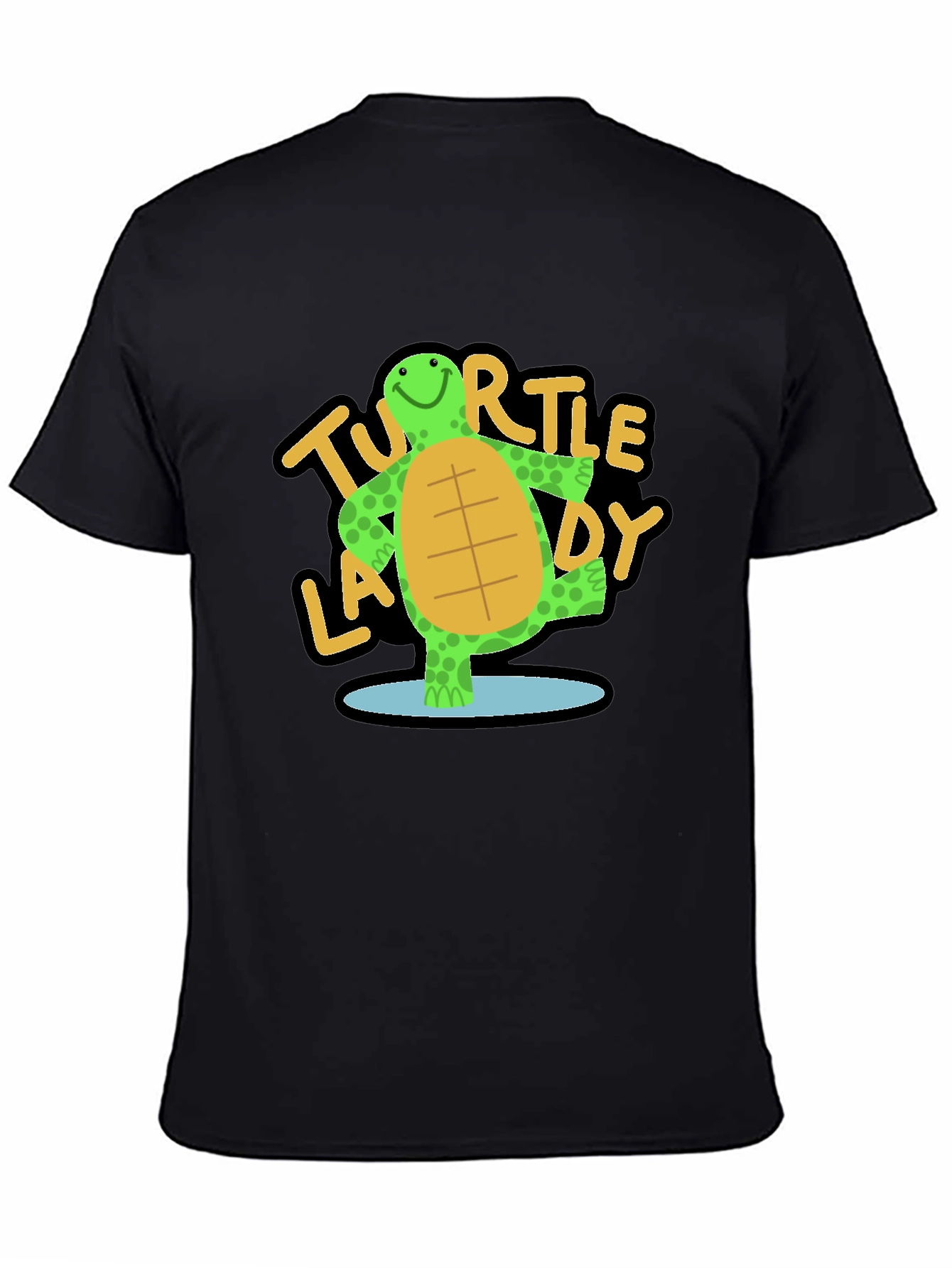 Turtle Lady T-Shirt - Cute Cartoon Graphic Tee