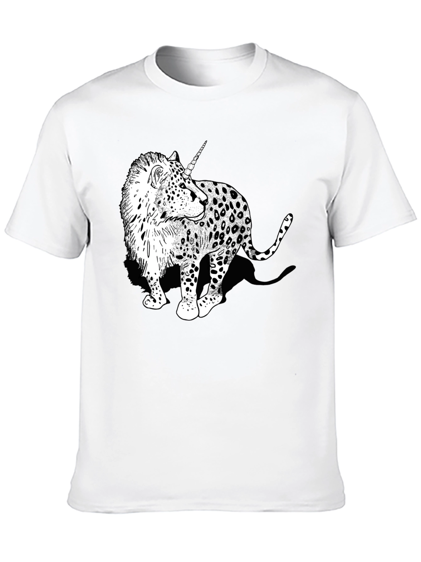 Unicorn Leopard Graphic Print Tee