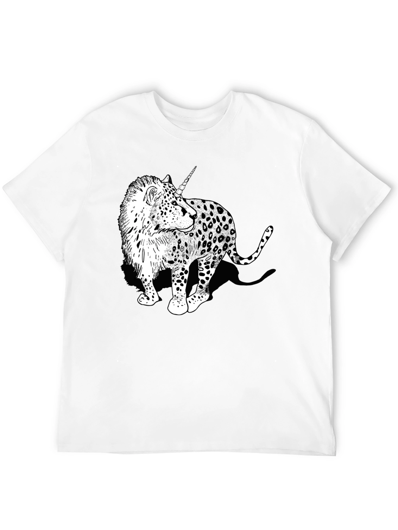 Unicorn Leopard Graphic Print Tee