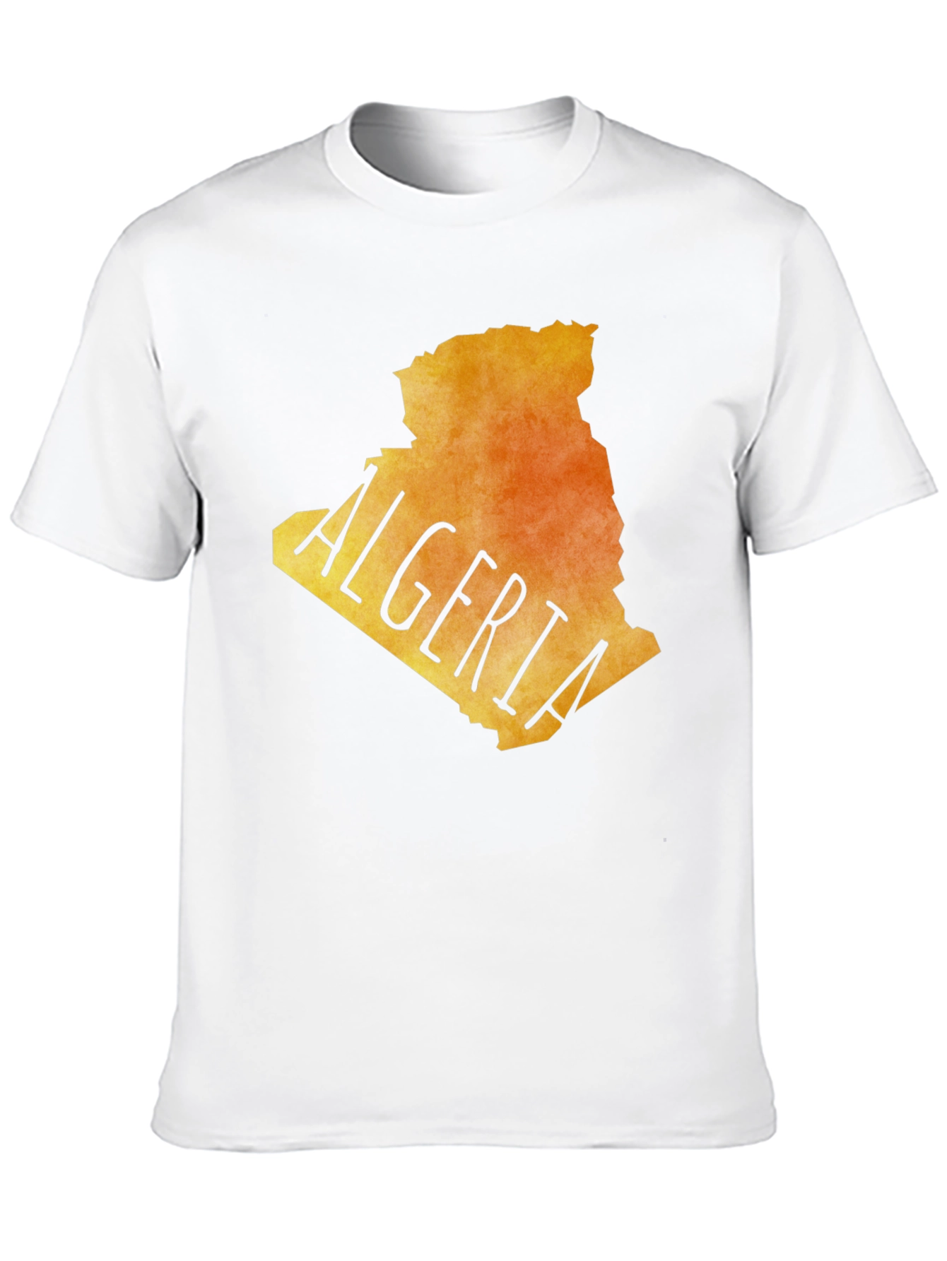 Algeria Map Graphic Tee - Black Cotton Blend T-Shirt