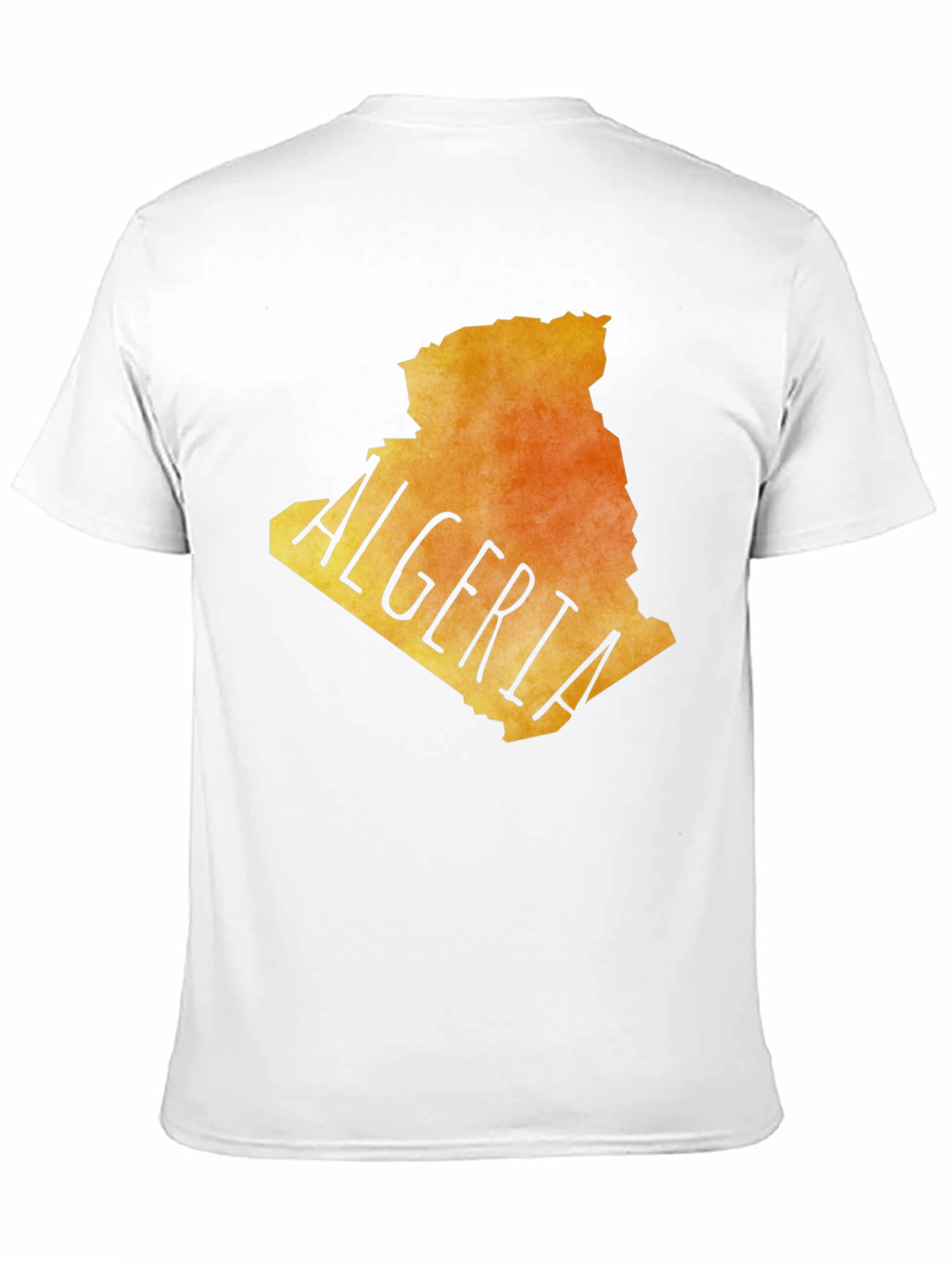 Algeria Map Graphic Tee - Black Cotton Blend T-Shirt