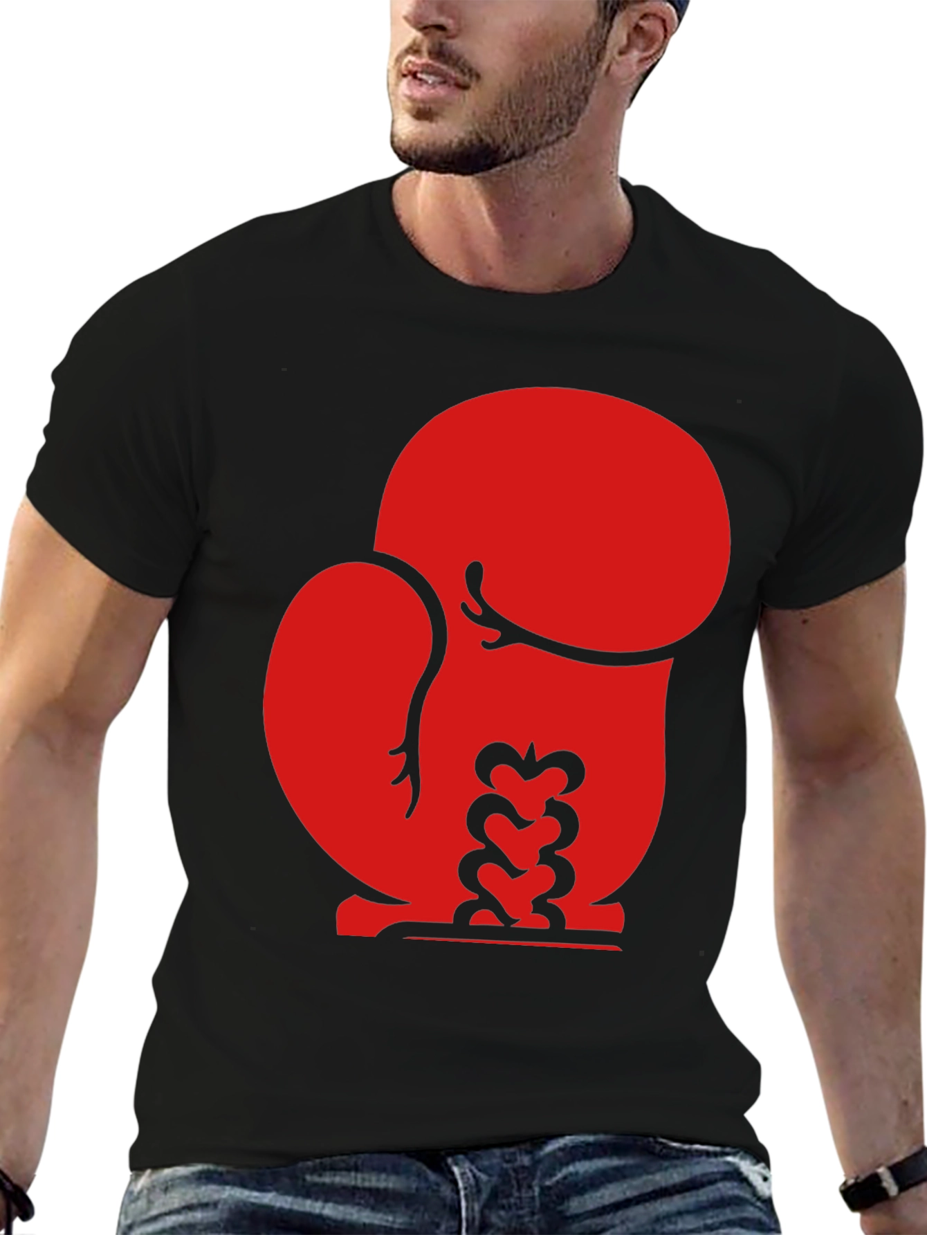 Boxing Glove Graphic T-Shirt - Soft Cotton