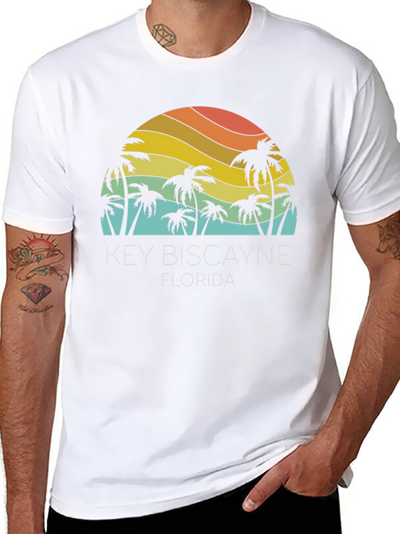 Key Biscayne Florida Palm Tree T-Shirt