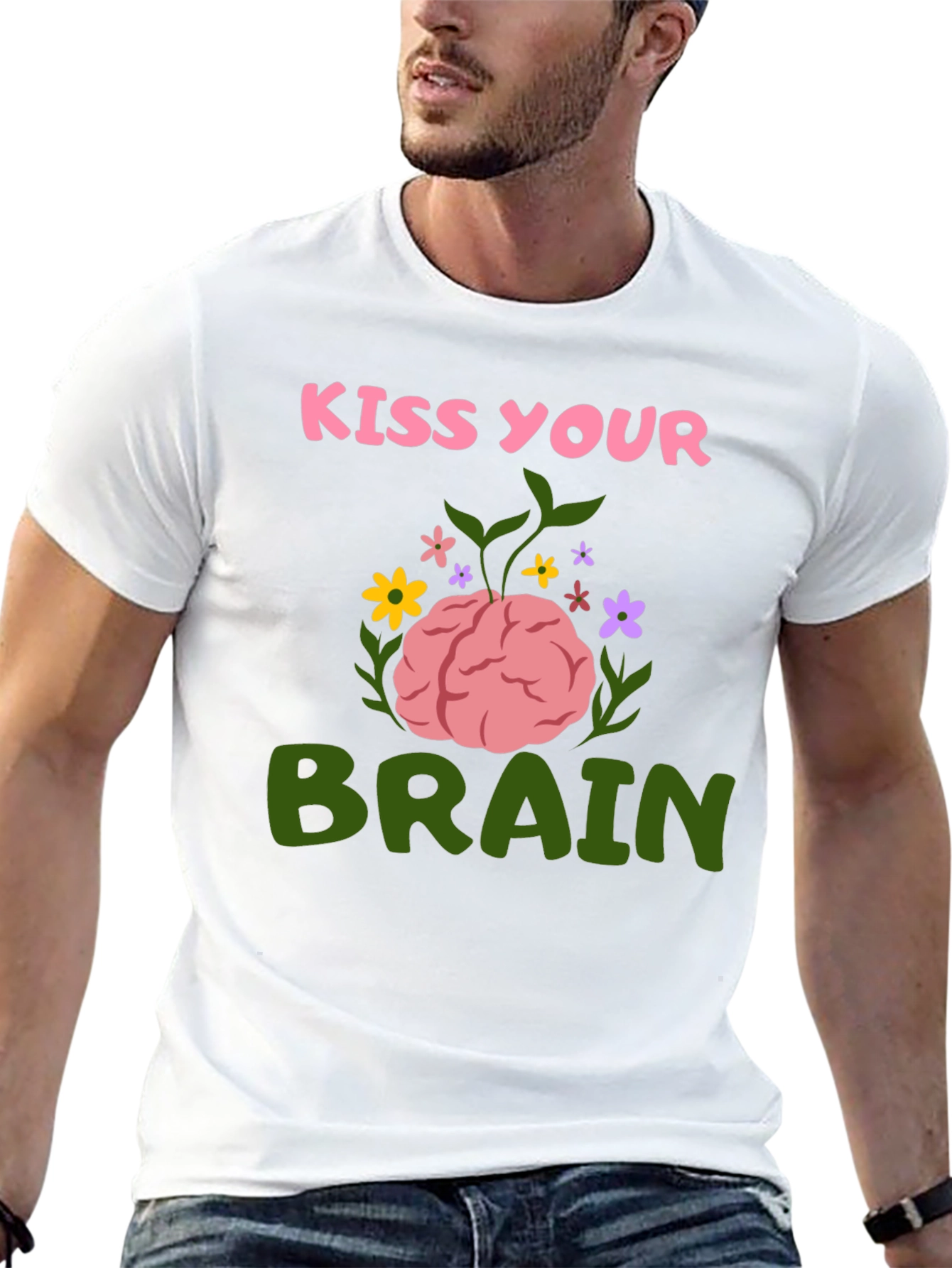 Kiss Your Brain Graphic Tee - Black T-Shirt